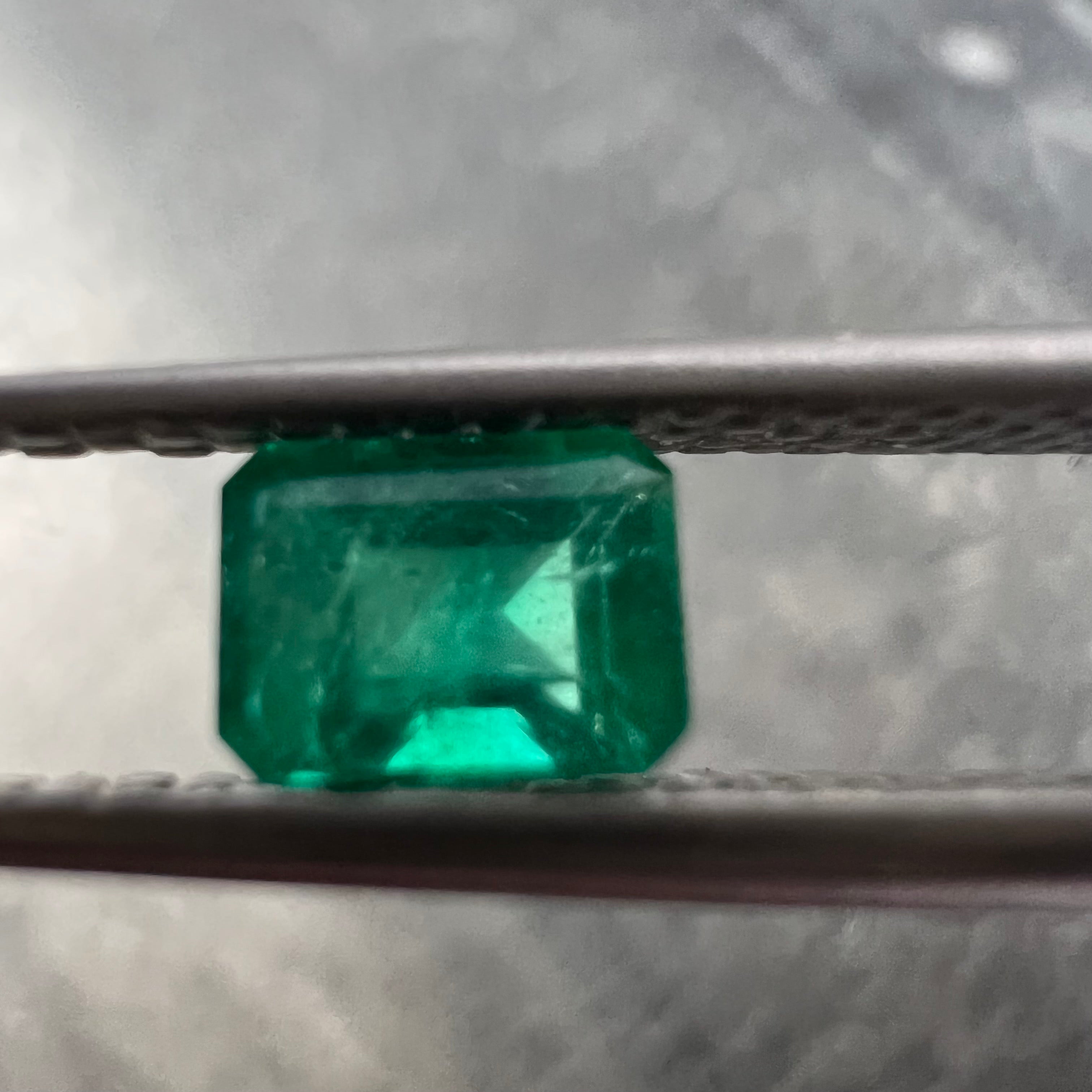 .35CT Loose Natural Colombian Emerald Cut 4.66x3.49x2.82mm Earth mined Gemstone