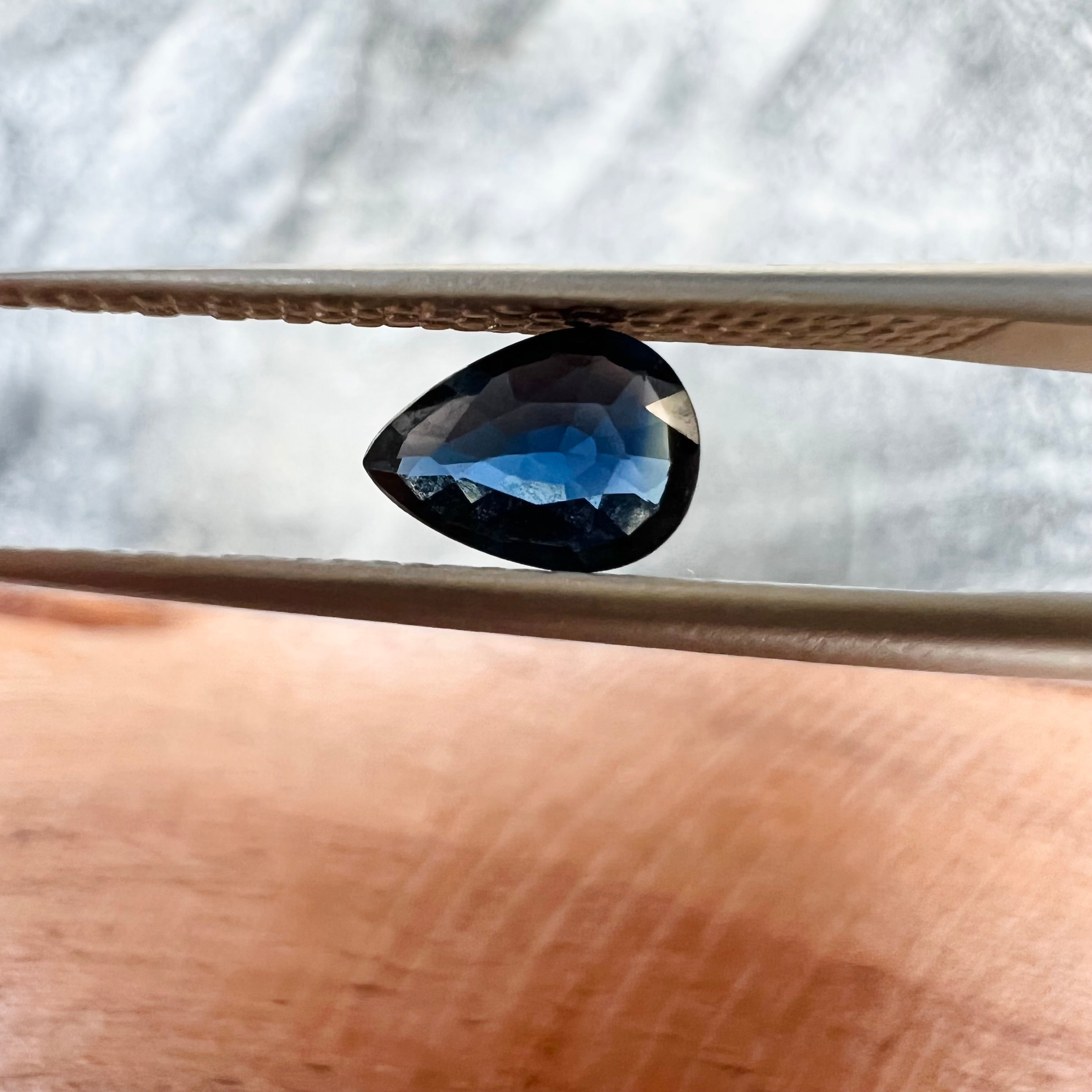 .60CTW Loose Natural Pear Sapphire 6.46x4.72x2.18mm Earth mined Gemstone