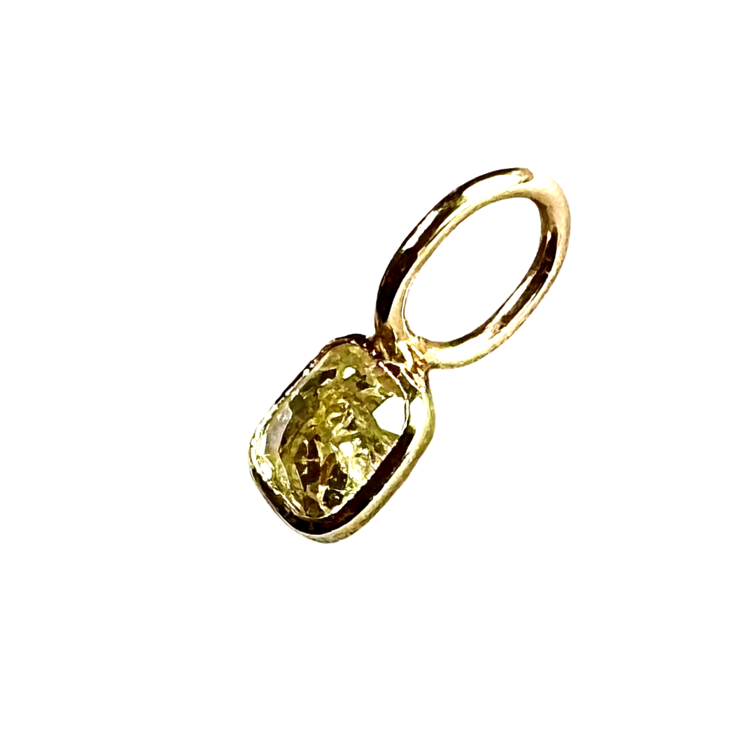 .25CT Yellow Diamond Pendant Charm