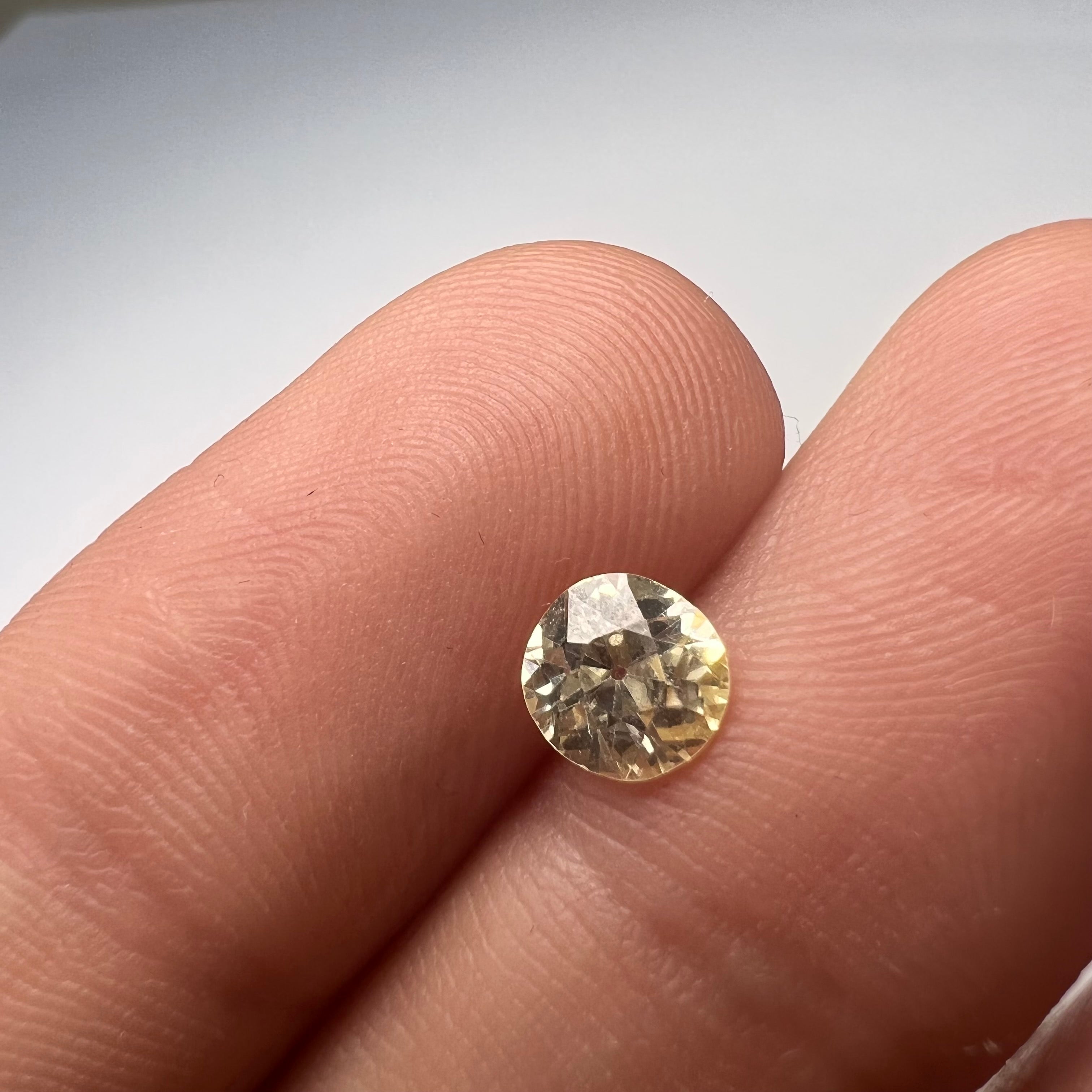 .65CT Old Mine Cut Diamond Fancy Yellow VS1 5.41x5.60x3.28mm Natural Earth mined
