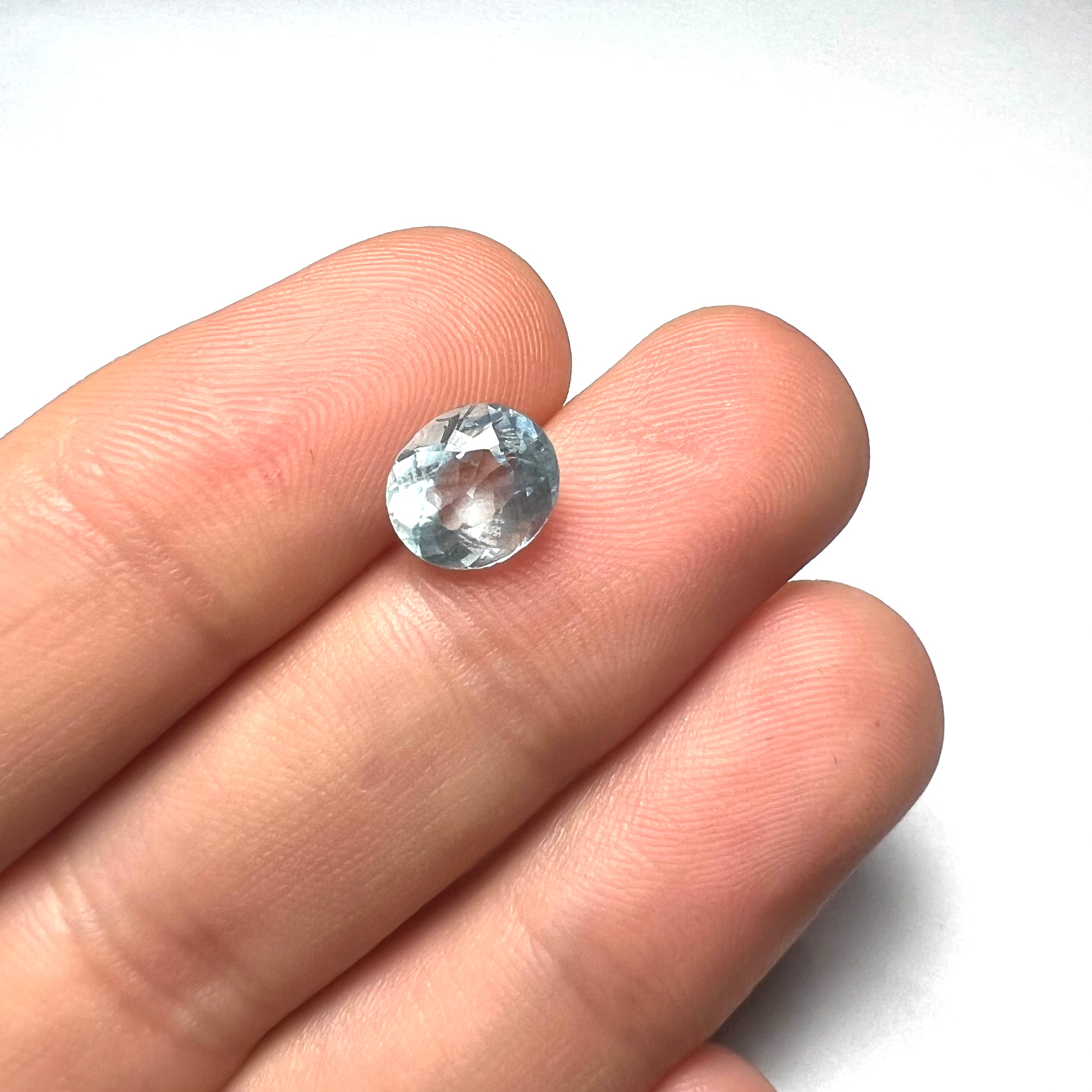 1.94CTW Loose Natural Aquamarine 8.5x7x5mm Earth mined Gemstone