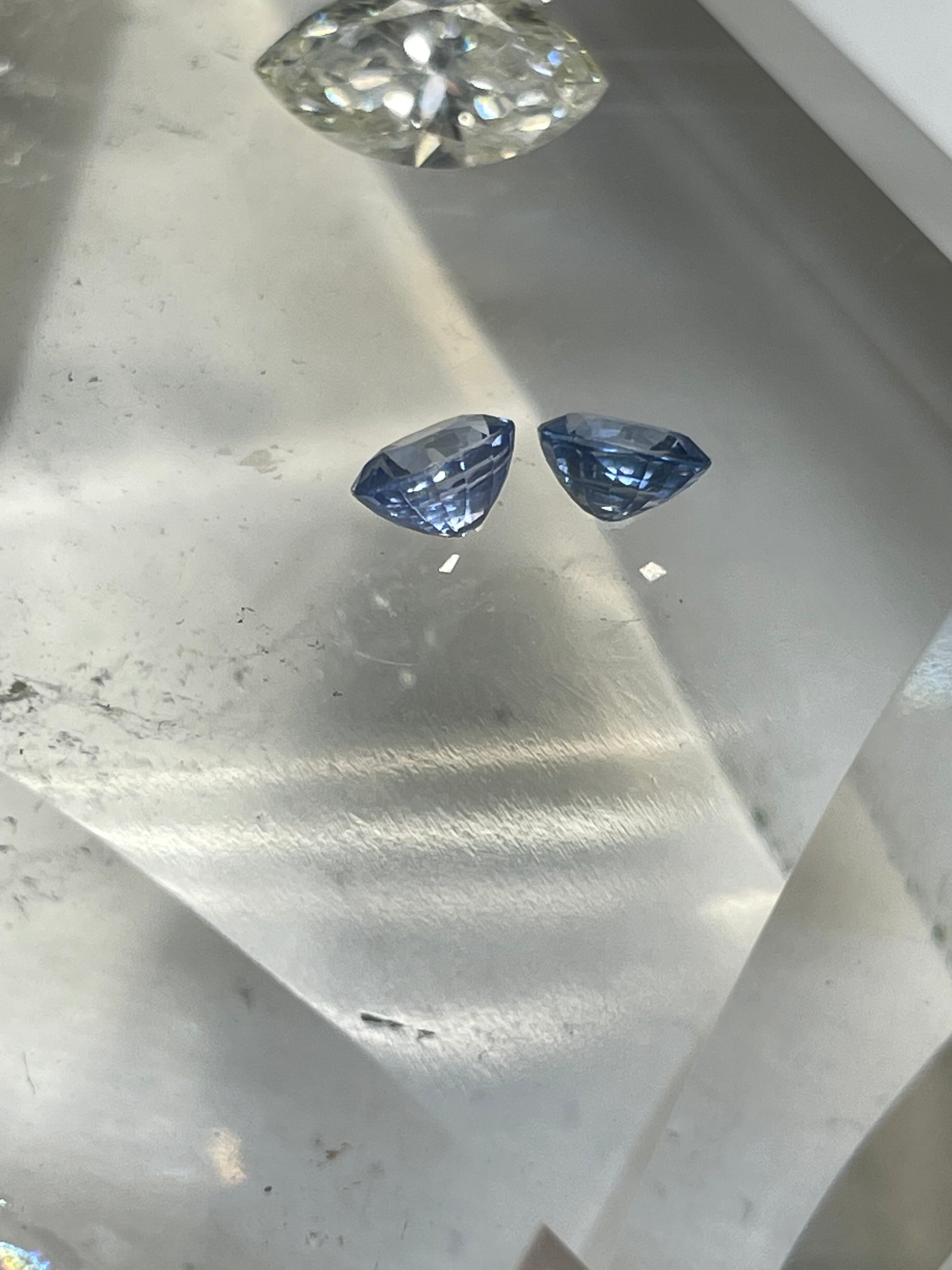 1.12CTW Loose  Oval Sapphire Pair Earth mined Gemstone