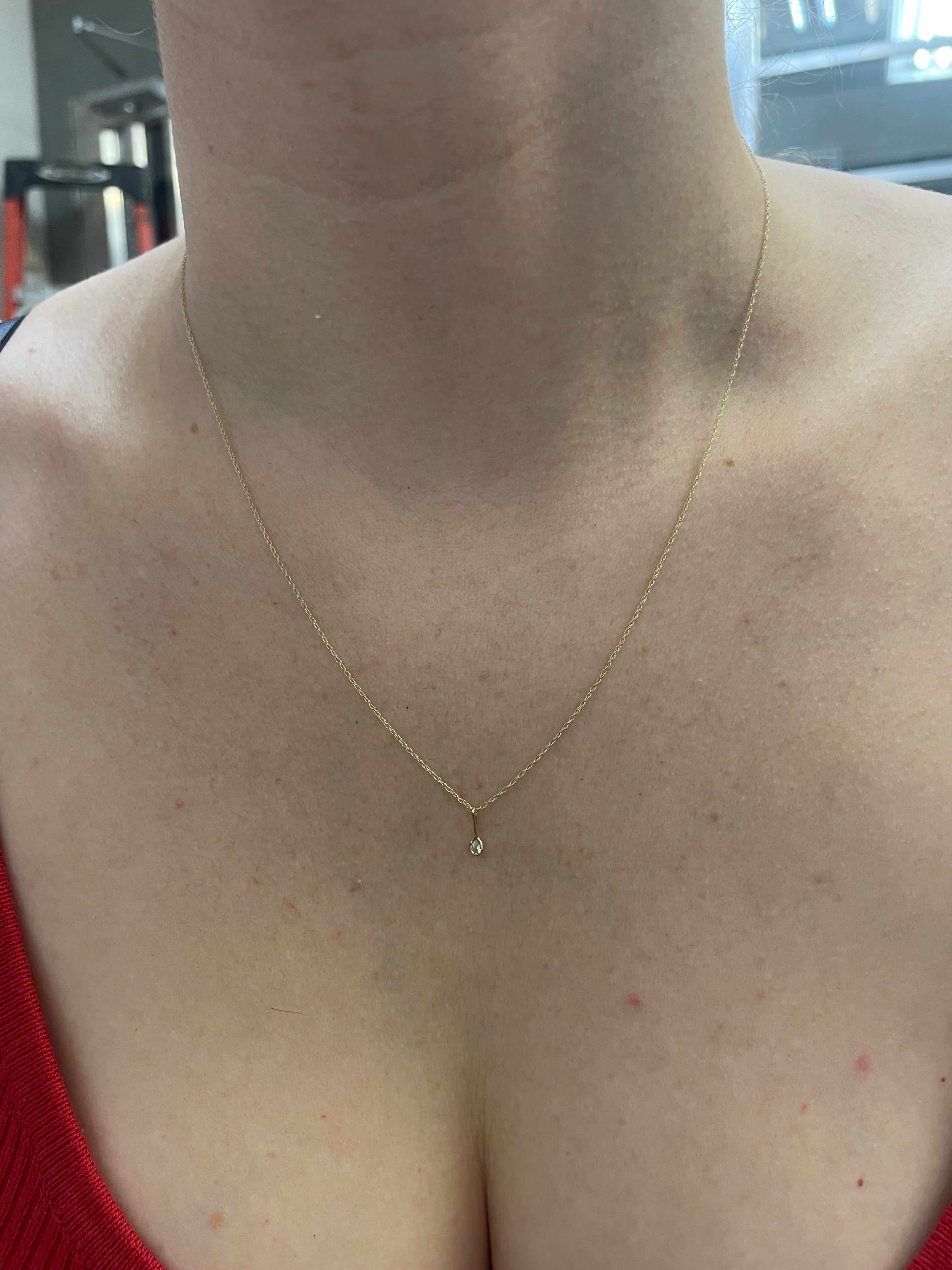 18” Solid 10K Yellow Gold Whisper Chain Necklace