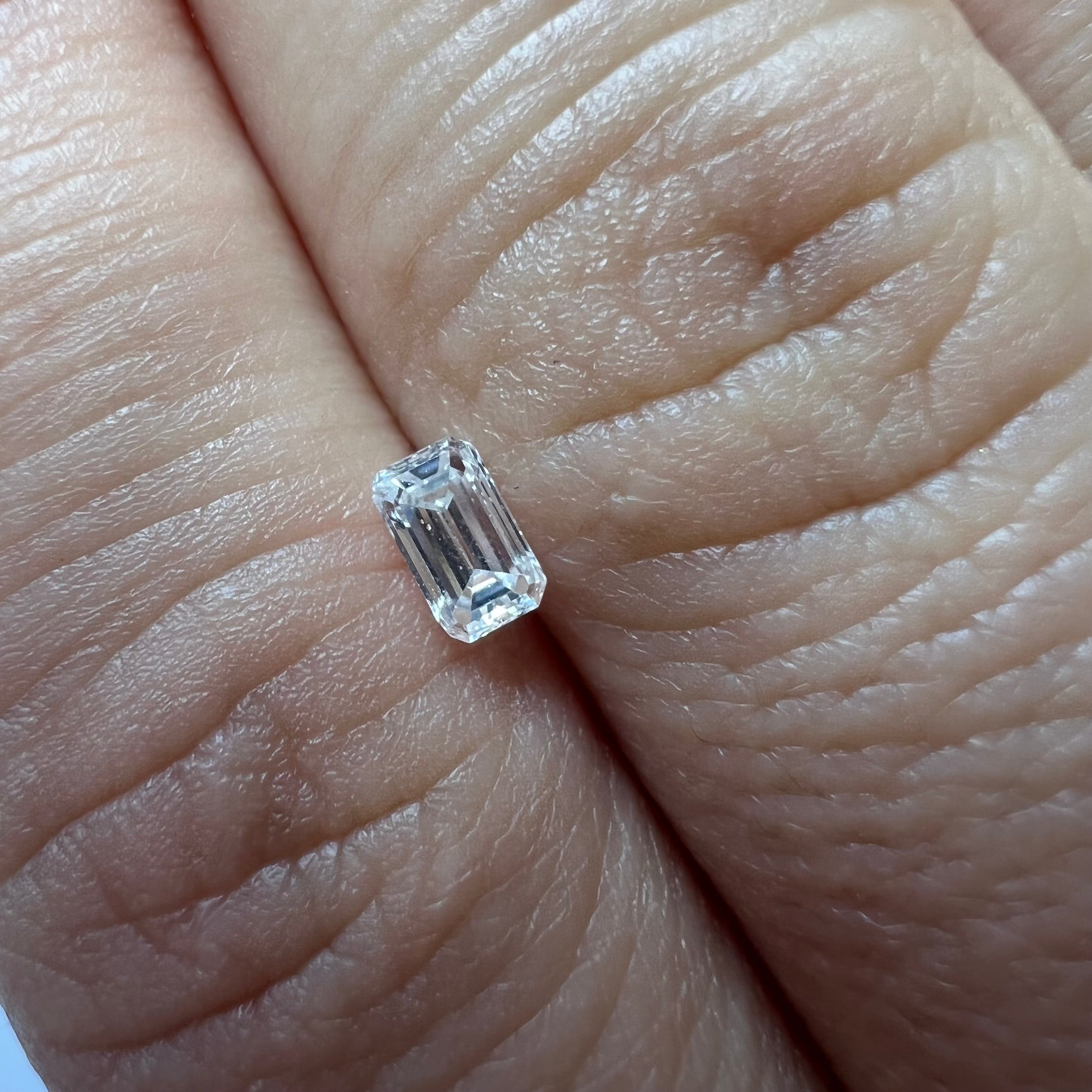 .27CT Emerald Cut Diamond F SI1 4.85x2.91x1.99mm Natural Earth mined