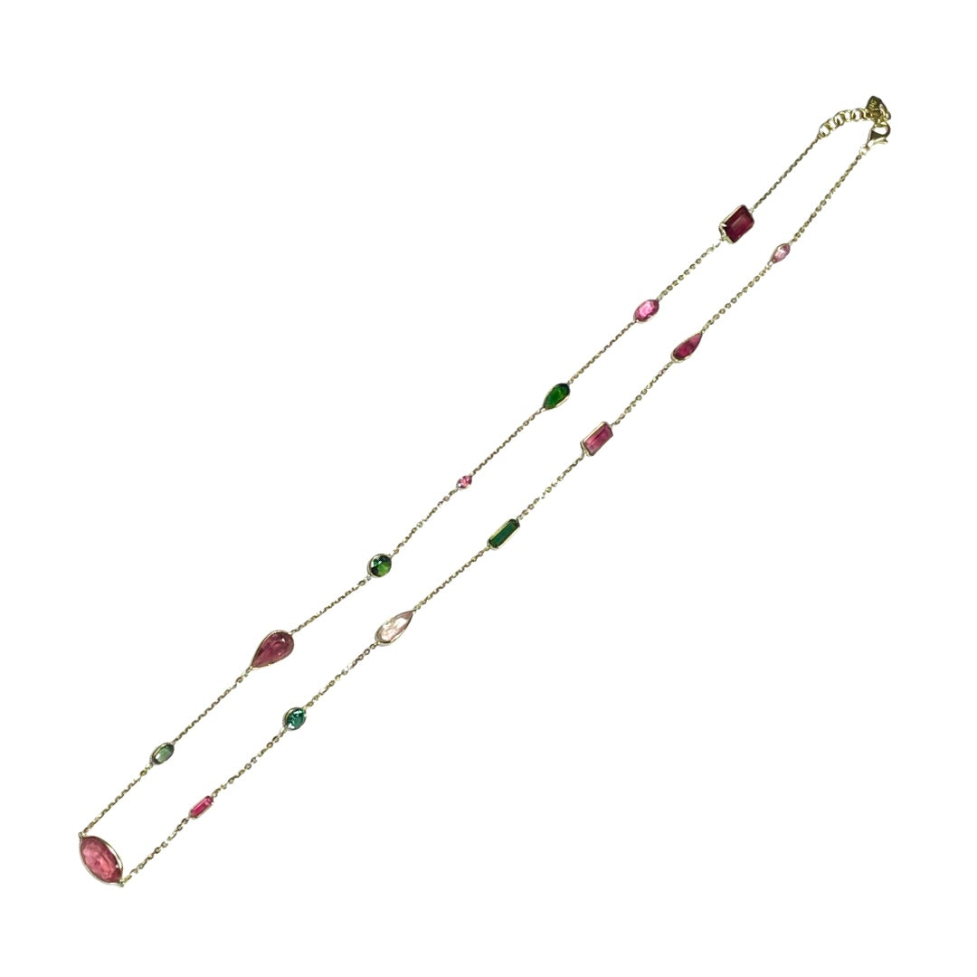 Tourmaline 14K Yellow Gold Necklace