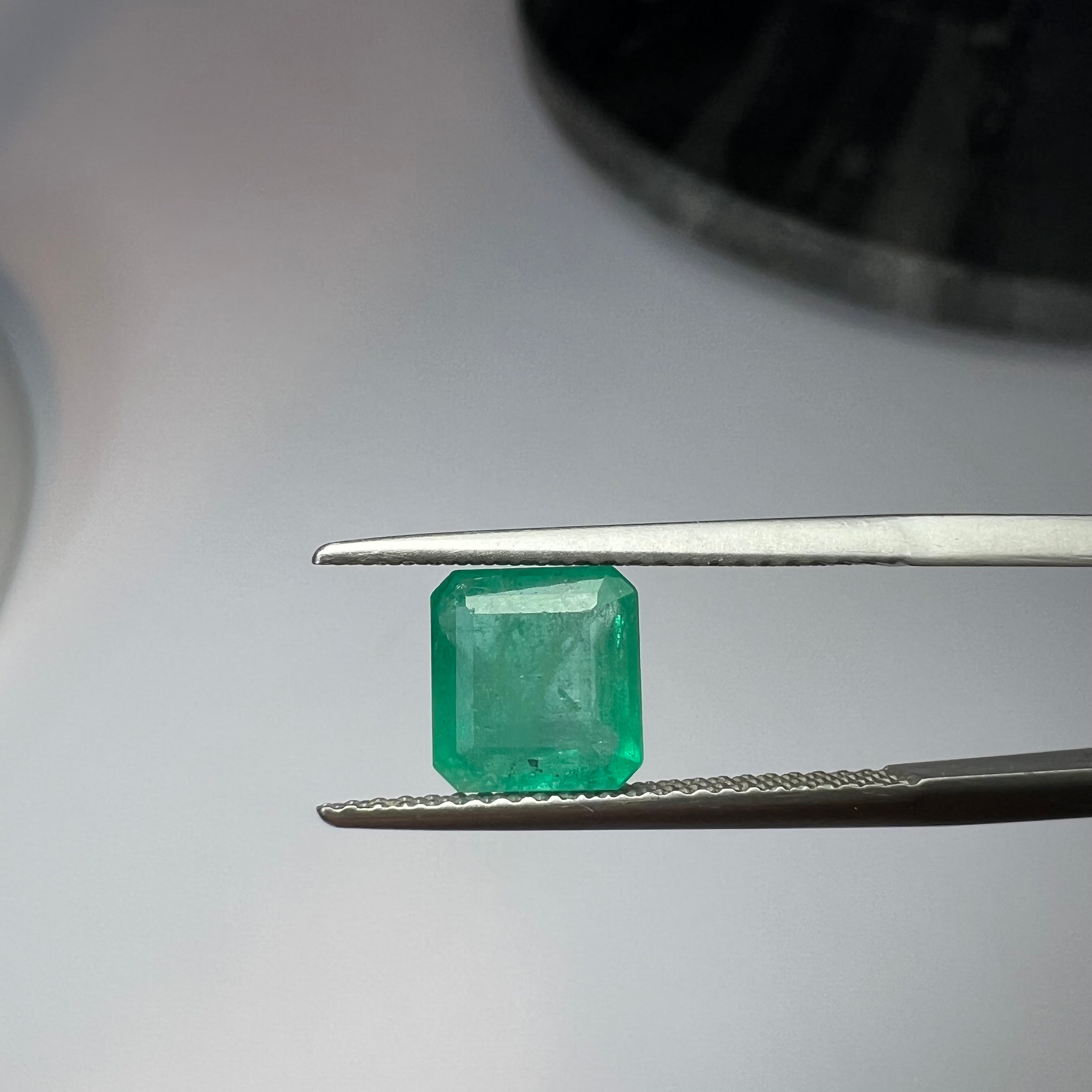 1.52CT Loose Colombian Emerald, Emerald Cut 7.22x6.85x4.05mm Earth mined Gemstone