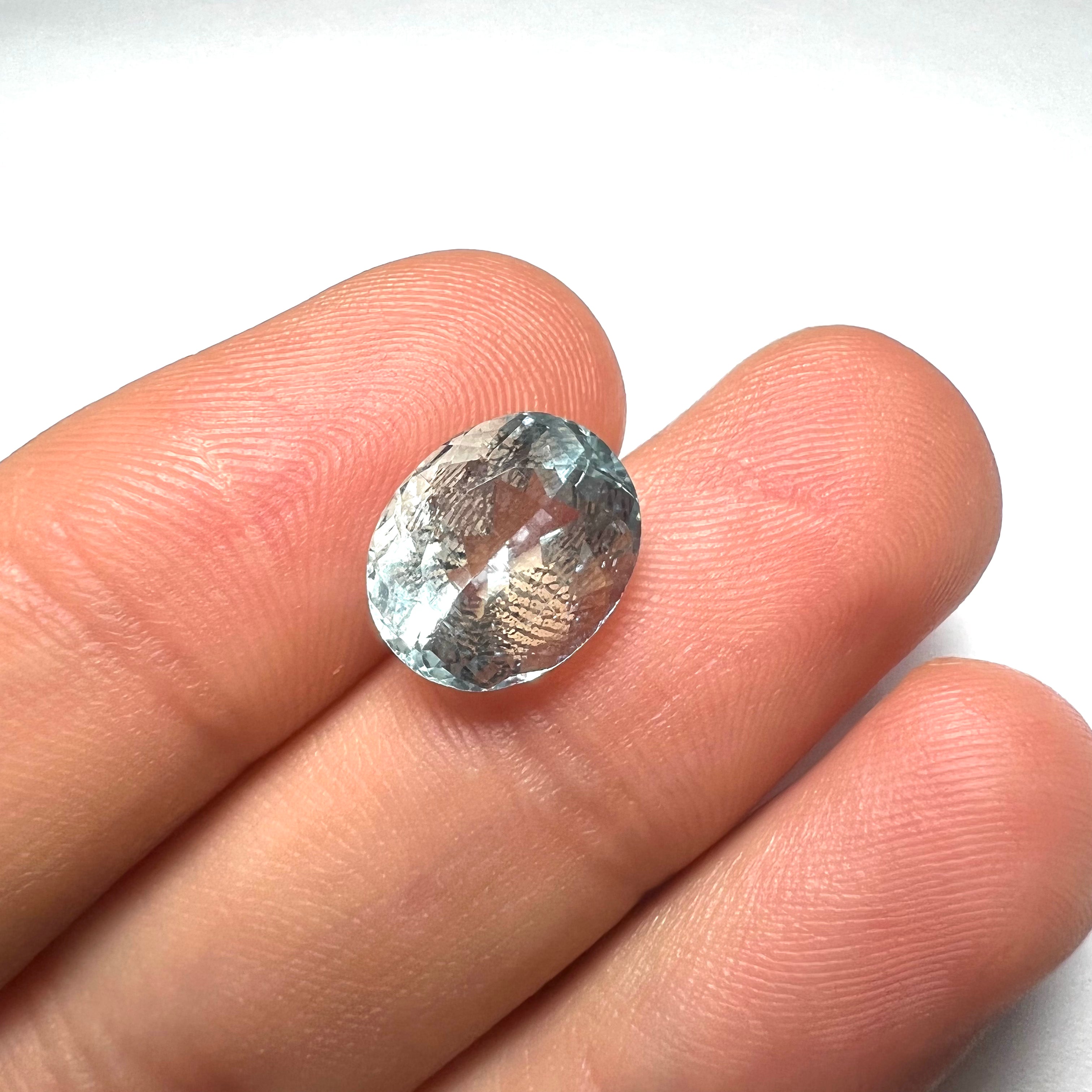 4.2CTW Loose Natural Aquamarine 11x9x6mm Earth mined Gemstone