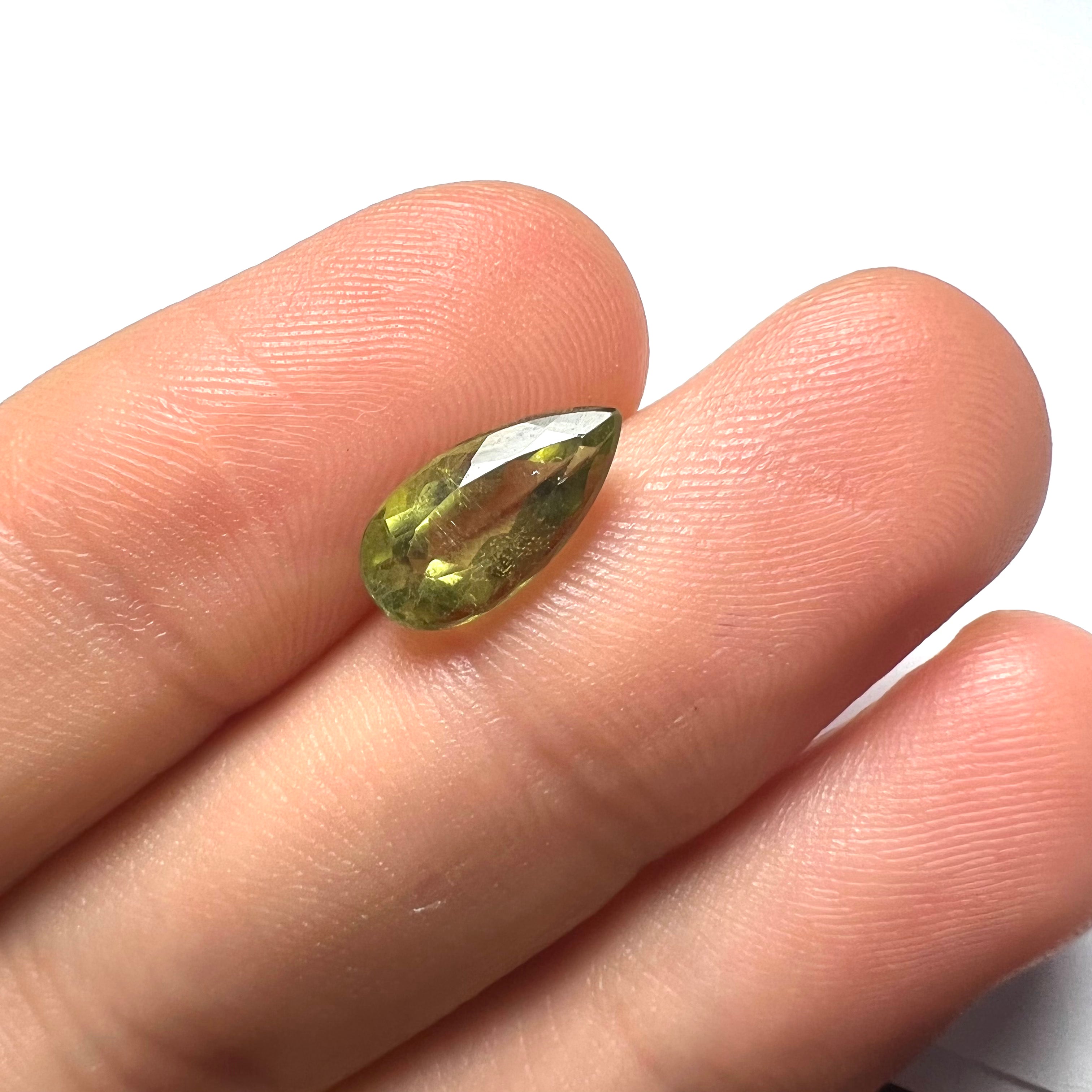 1.99CTW Natural Pear Cut Tourmaline 11x6x4mm Earth mined Gemstone