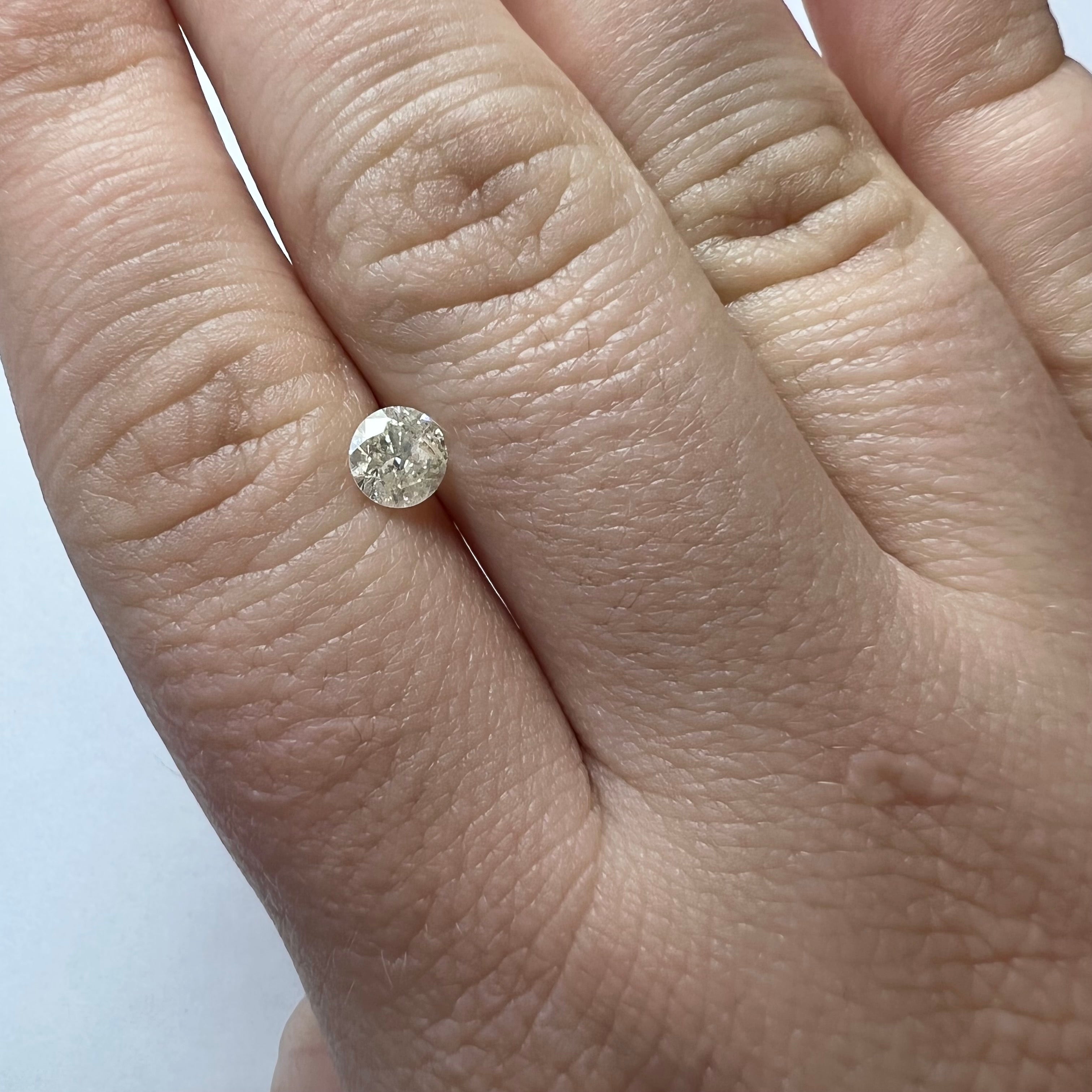 .66CT Brilliant Round Diamond N J1 5.35x3.41mm Natural Earth mined