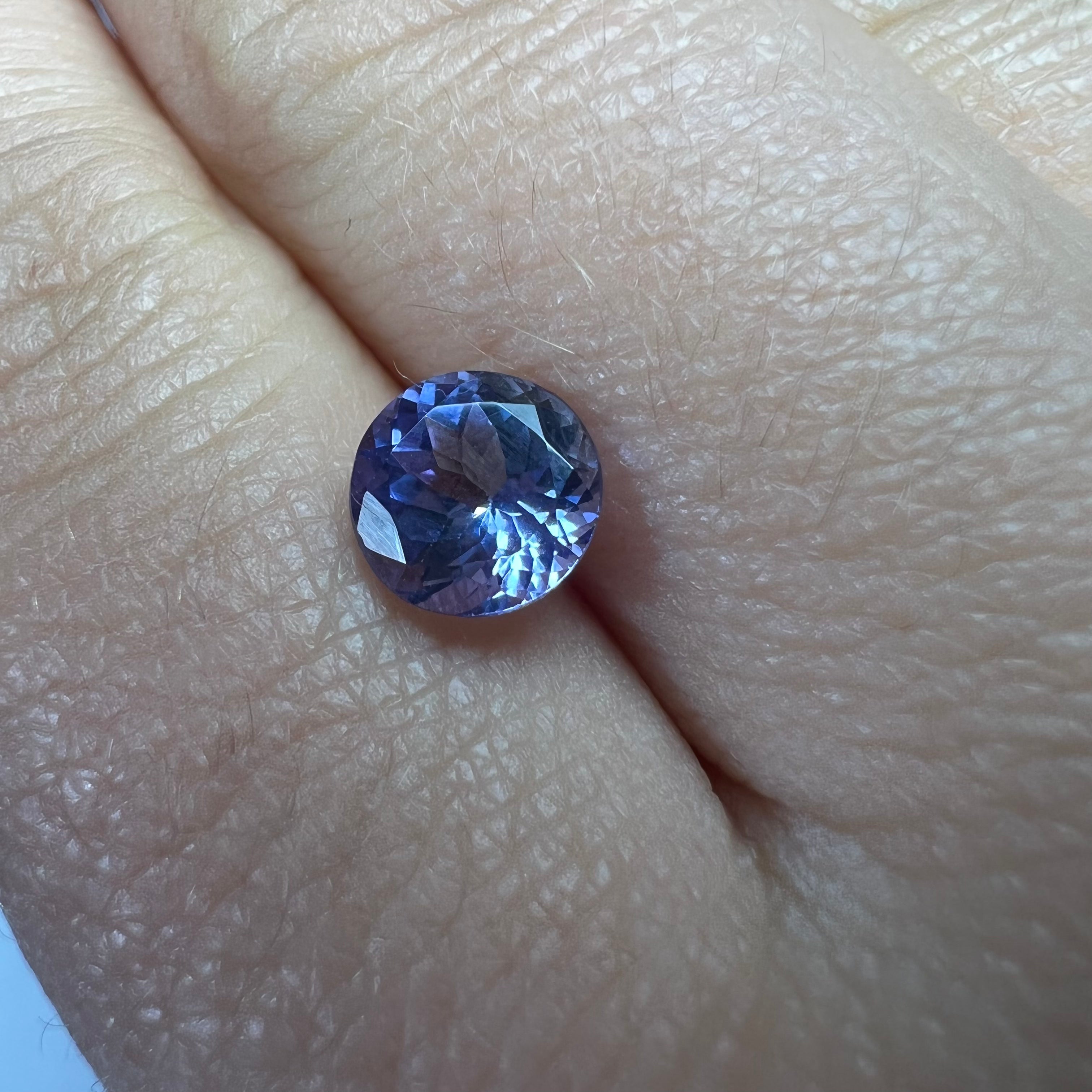 1.46CTW Loose Natural Round Tanzanite 6.94x4.48mm Earth mined Gemstone