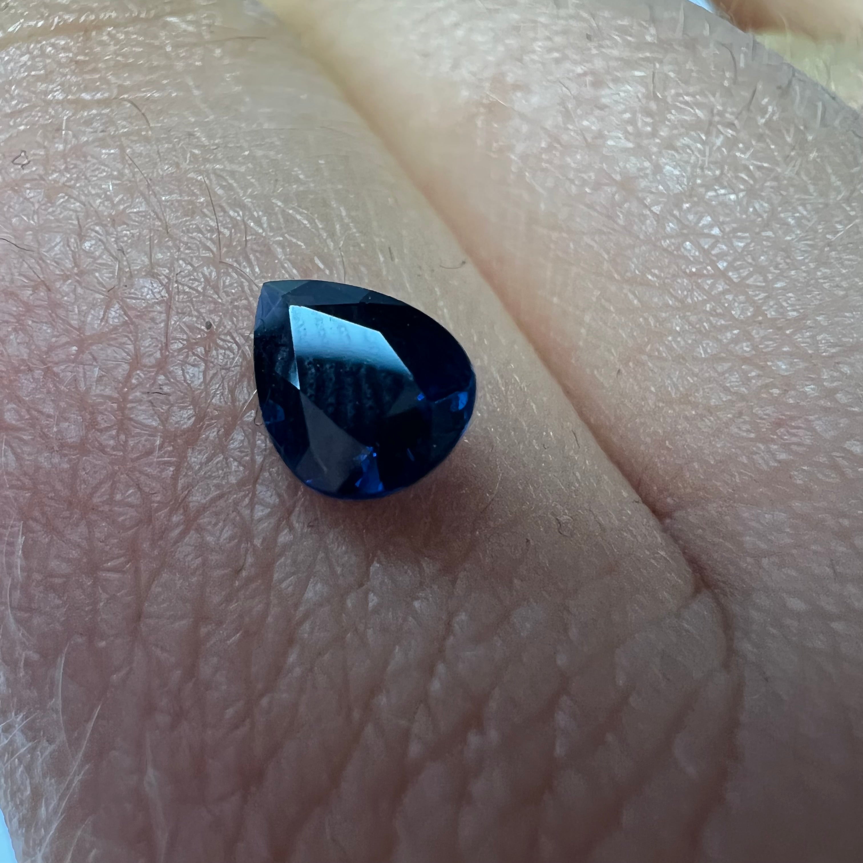 .75CT Loose Natural Pear Sapphire 6.80x4.83x2.85mm Earth mined Gemstone