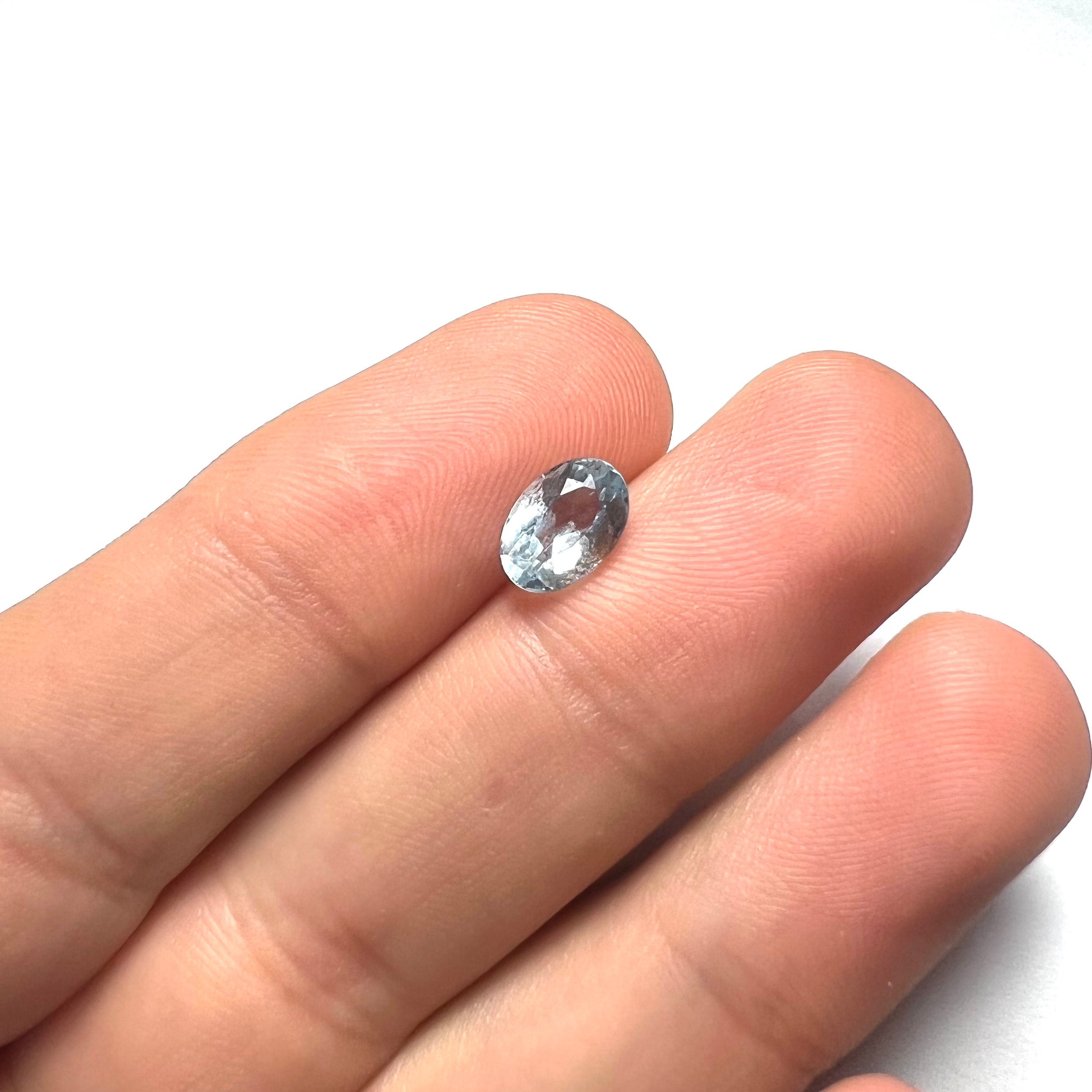 1.21CT Loose Natural Aquamarine 7x5x4mm Earth mined Gemstone