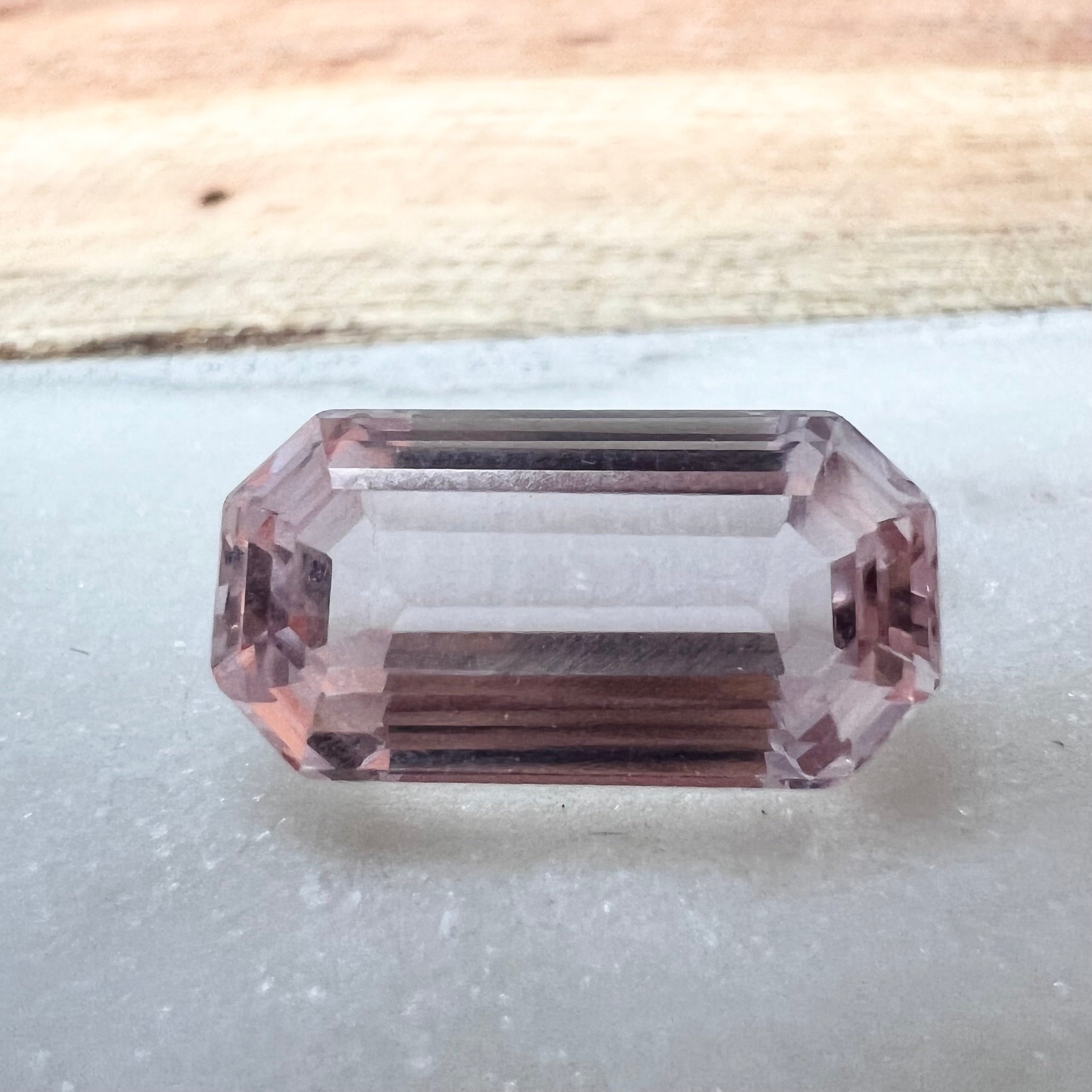6.38CTW Natural Emerald Cut Kunzite 14.32x7.61mm Earth mined Gemstone