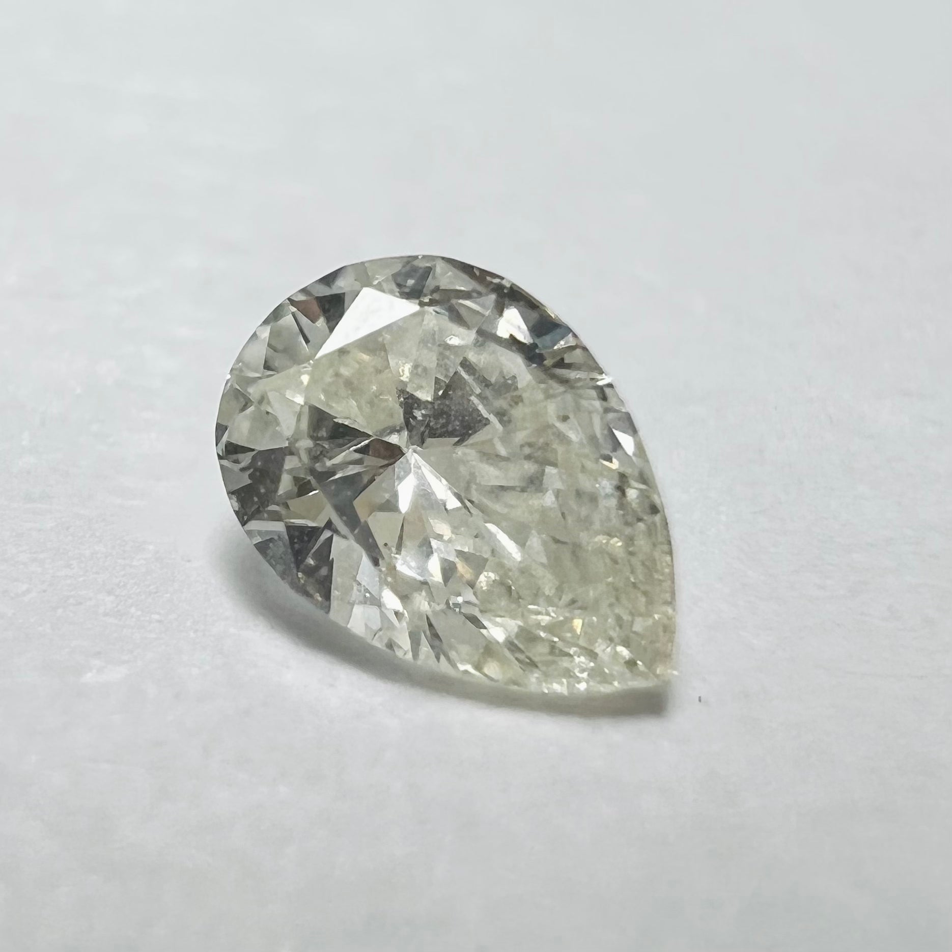 .19CT Pear Brilliant Diamond J VS2 4.63x3.37x1.85mm Natural Earth mined