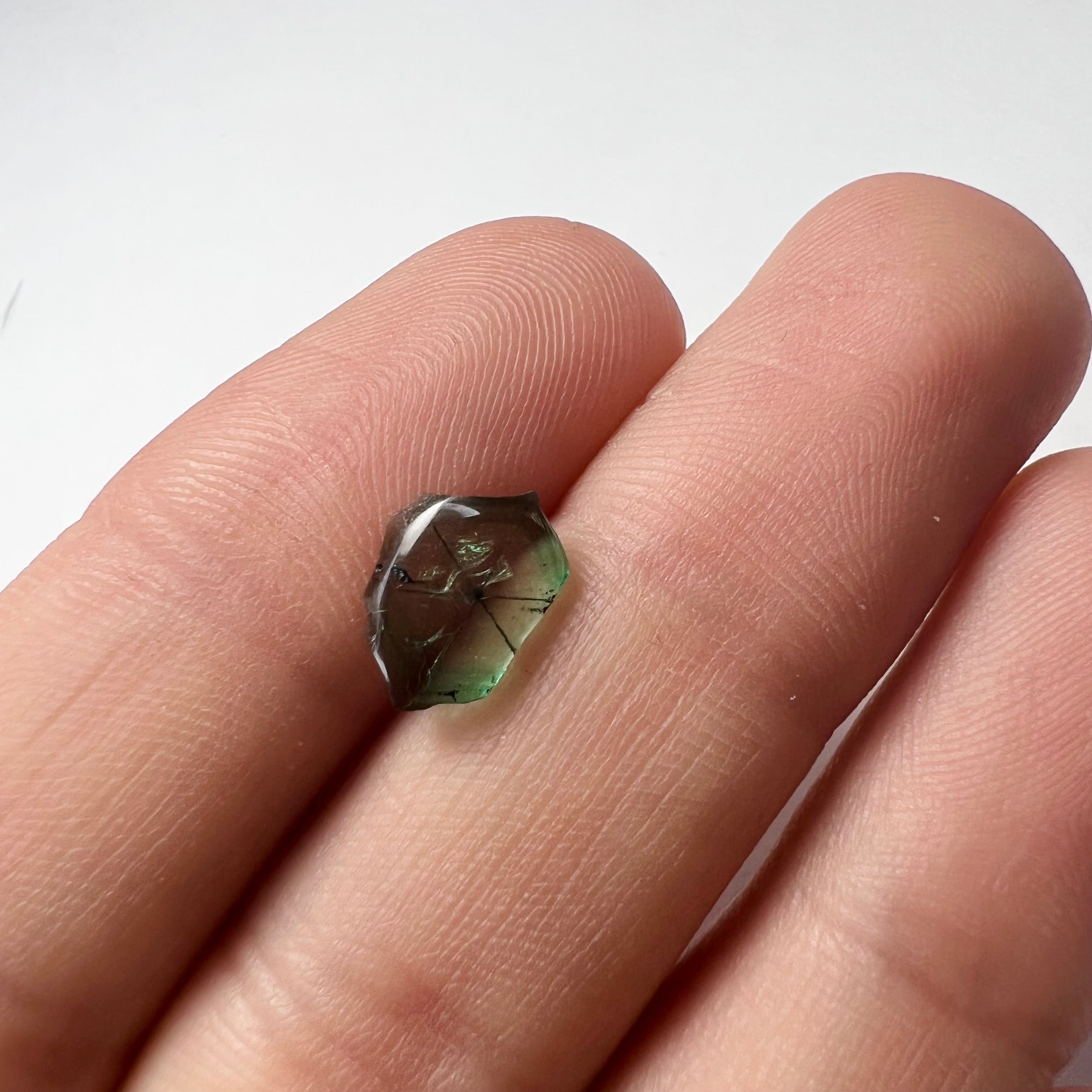 1.055CT Loose Natural Colombian Emerald Trapiche Cut 10.37x7.47x1.76mm