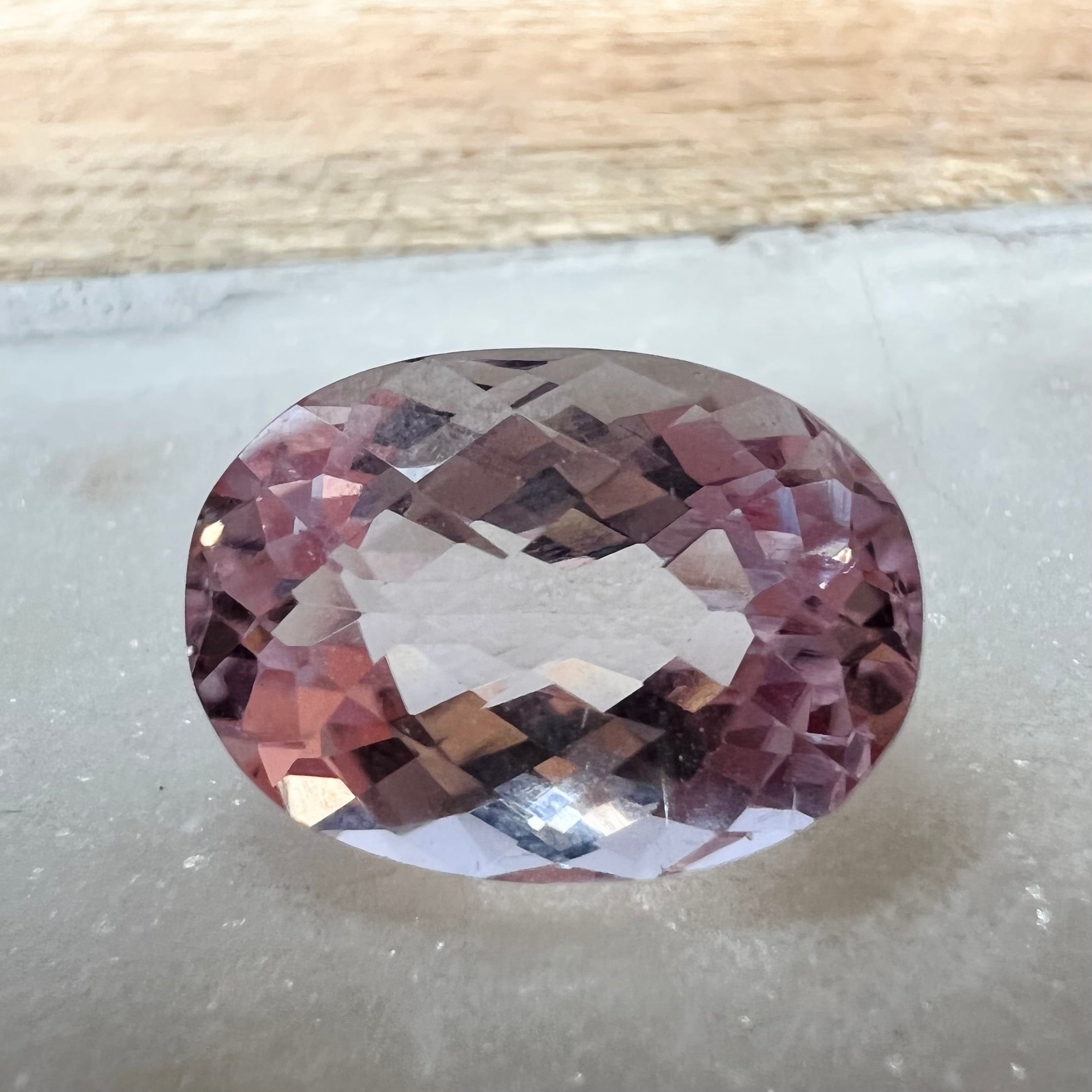 8.42CTW Natural Faceted Oval Kunzite 14.20x10.10mm Earth mined Gemstone
