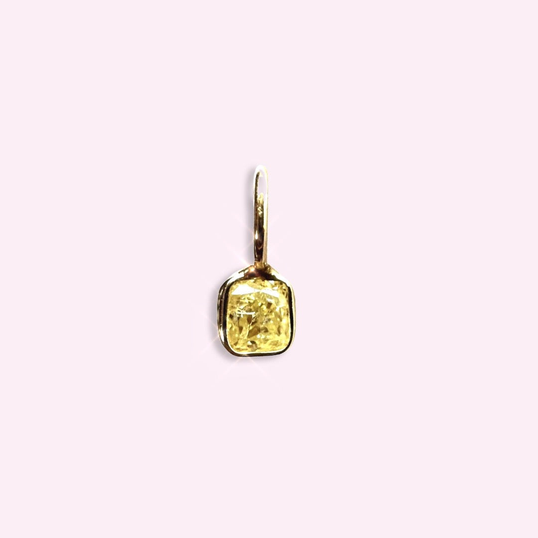 .25CT Yellow Diamond Pendant Charm