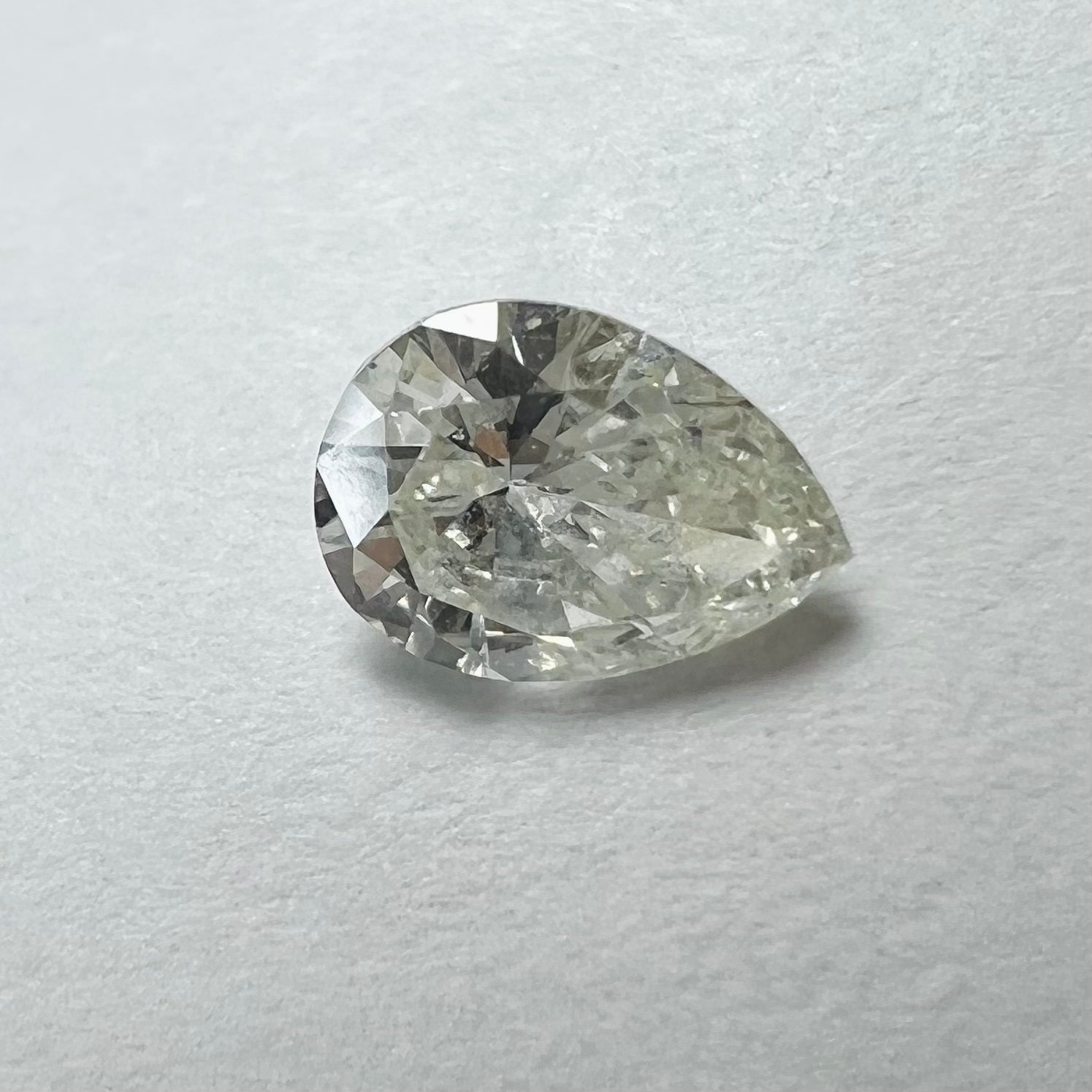 .19CT Pear Brilliant Diamond J VS2 4.63x3.37x1.85mm Natural Earth mined