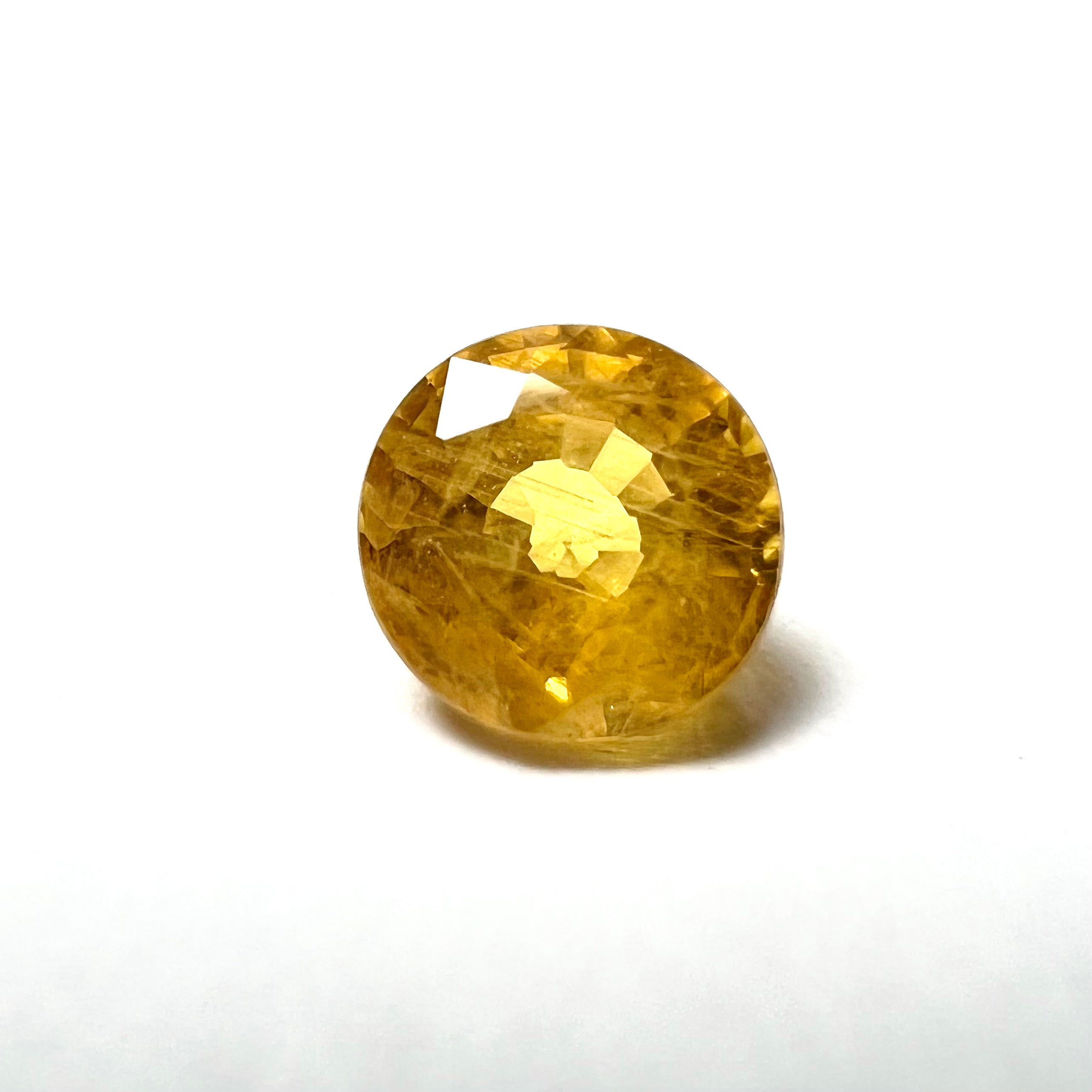 .90CTW Loose Round Yellow Sapphire 5.5x4.5mm Earth mined Gemstone