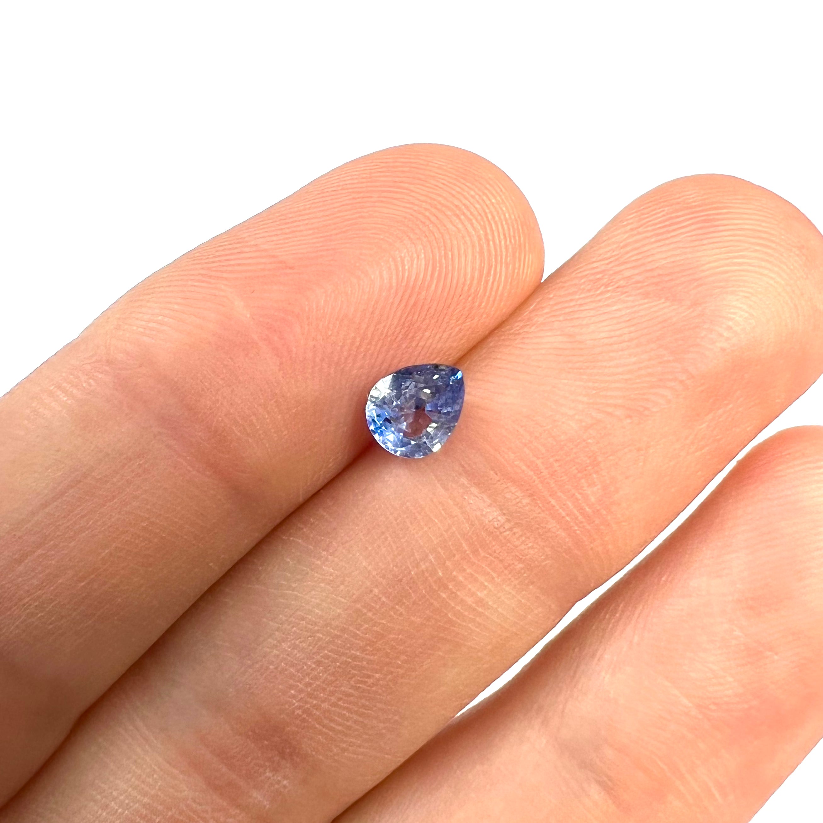 .91CTW Loose Pear Shape Sapphire 6.06x5.1x3.65mm Earth mined Gemstone