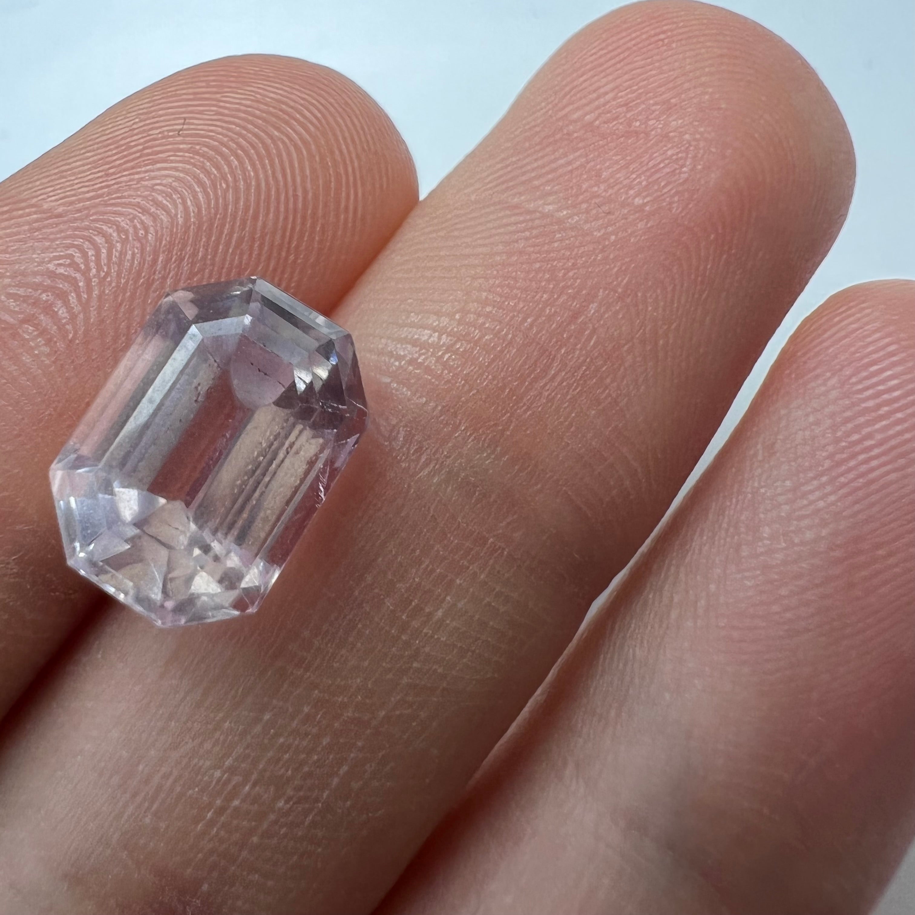 6.10CTW Natural Emerald Cut Kunzite 12.13x8.63mm Earth mined Gemstone