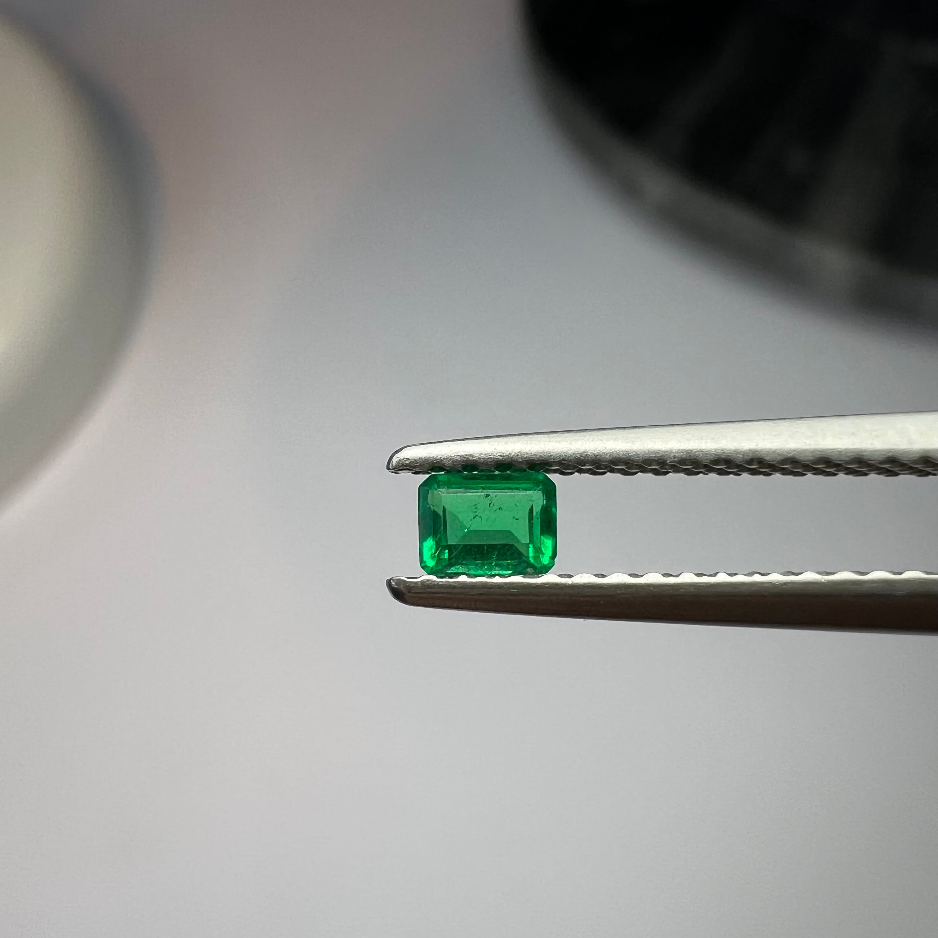 .13CT Loose Colombian Emerald, Emerald Cut 3.56x2.7x1.75mm Earth mined Gemstone