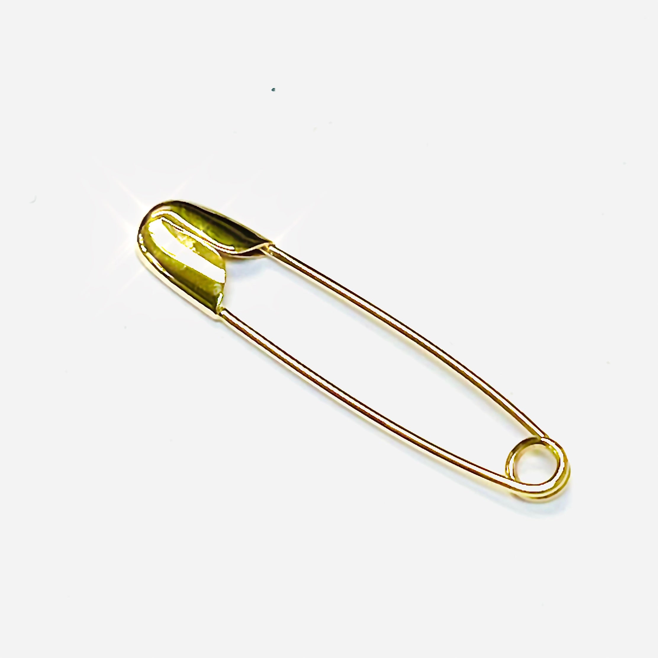 14K Yellow Gold 1.1” 28mm Safety Pin