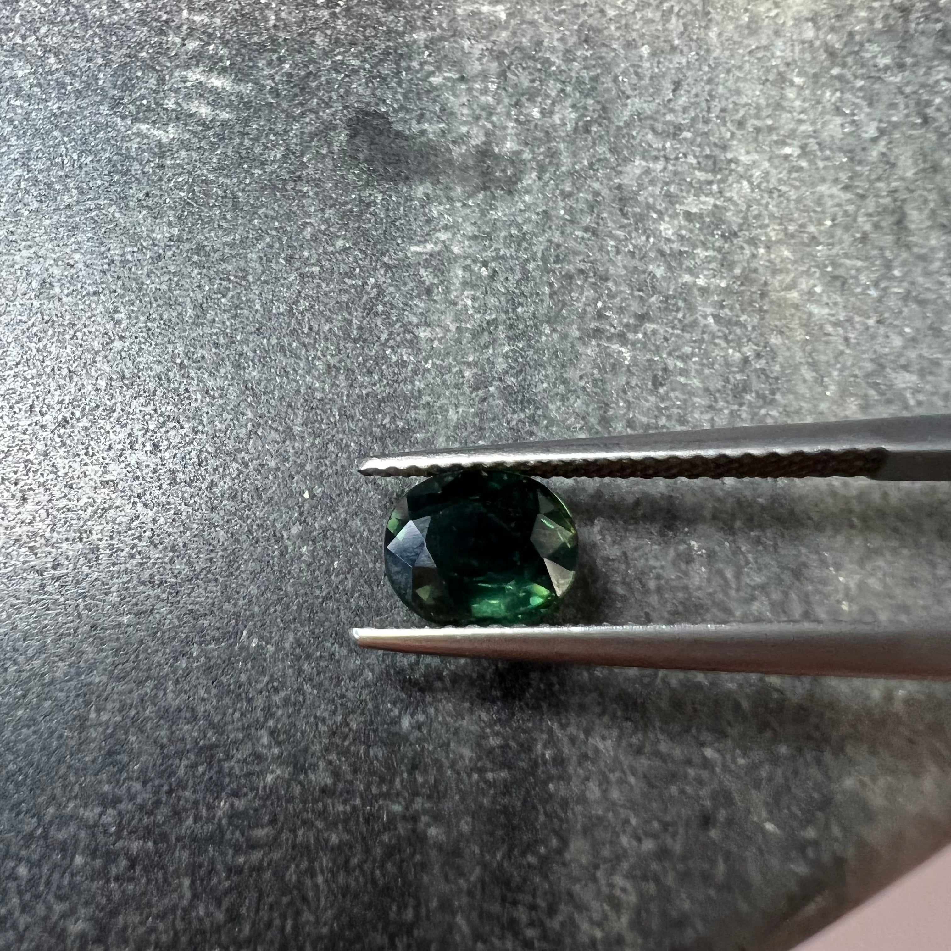 1.43CTW Loose Greenish Blue Oval Sapphire 7.40x6.20x3.25mm Earth mined Gemstone