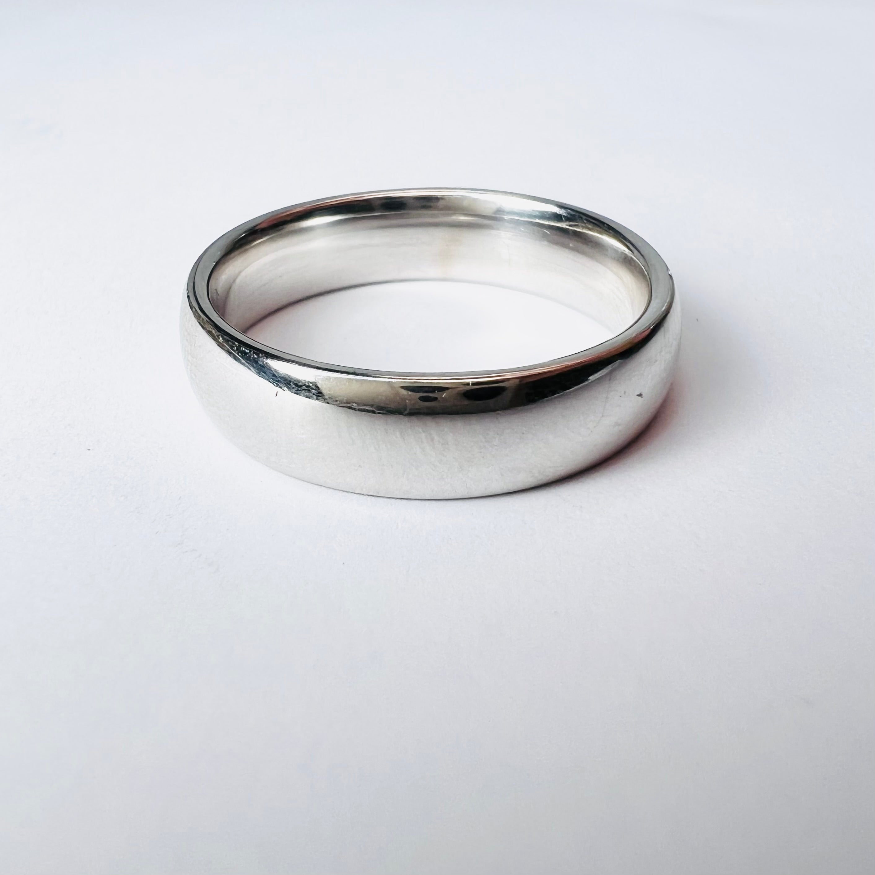 Classic Platinum Wide Ring Band Size 9.75