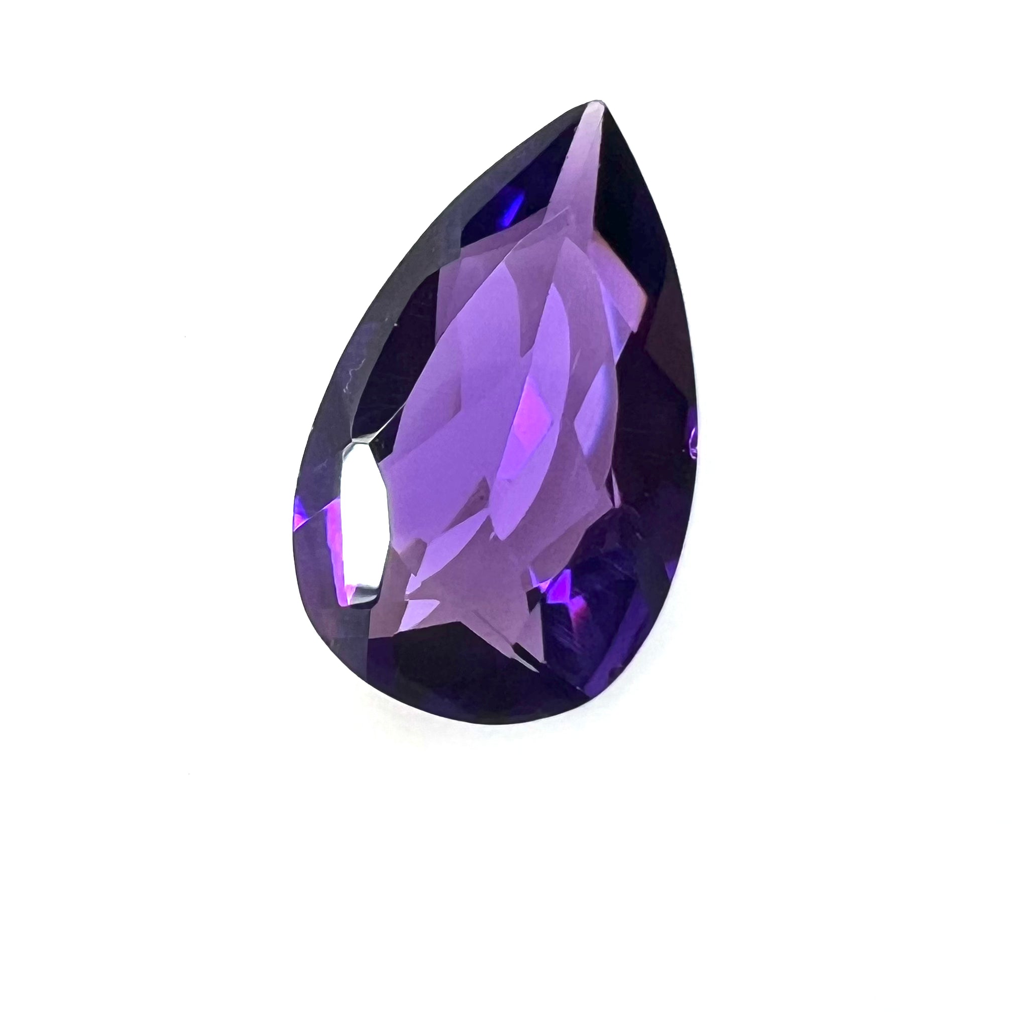 10.6CTW Loose Natural Pear Cut Amethyst 22x12x7mm Earth mined Gemstone