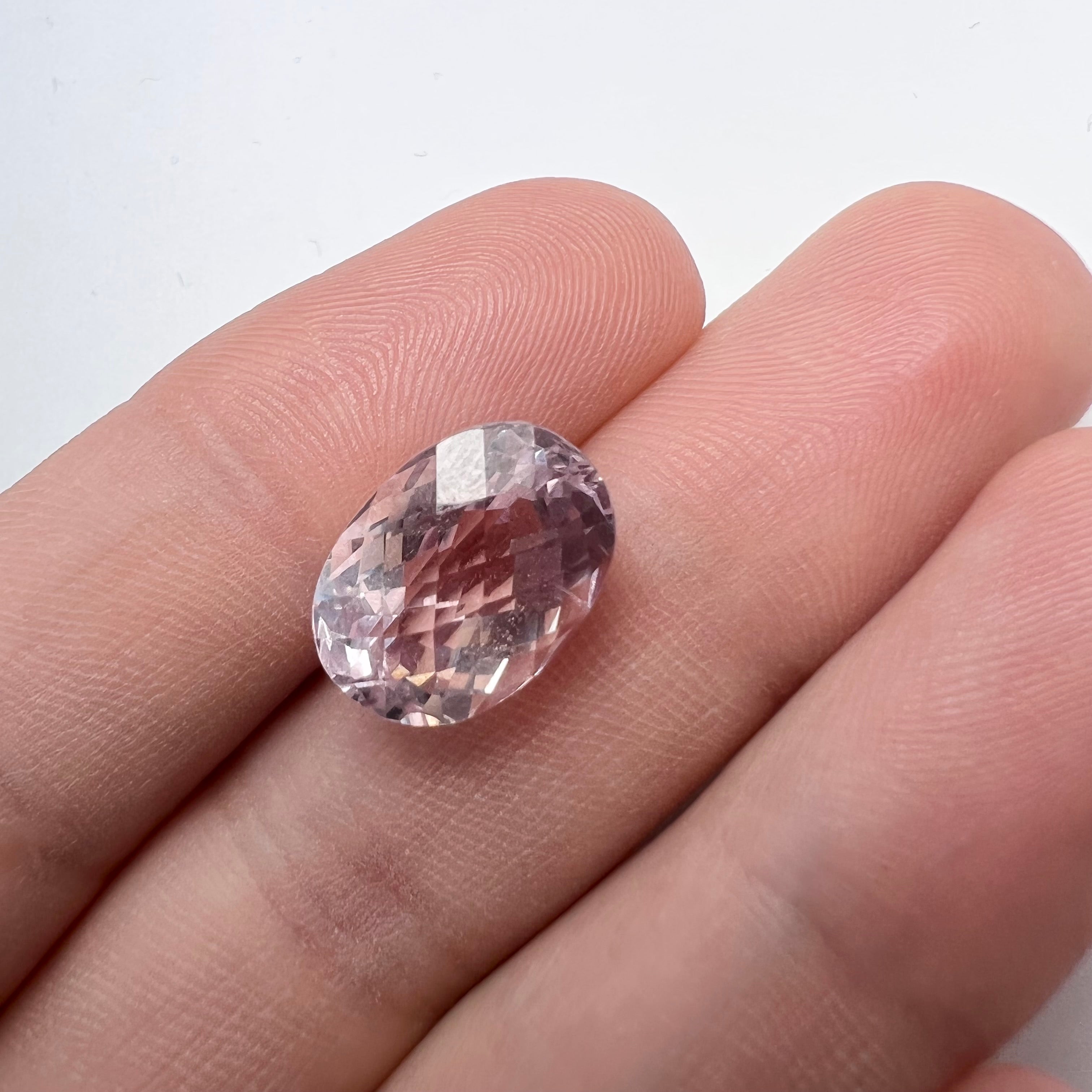8.42CTW Natural Faceted Oval Kunzite 14.20x10.10mm Earth mined Gemstone