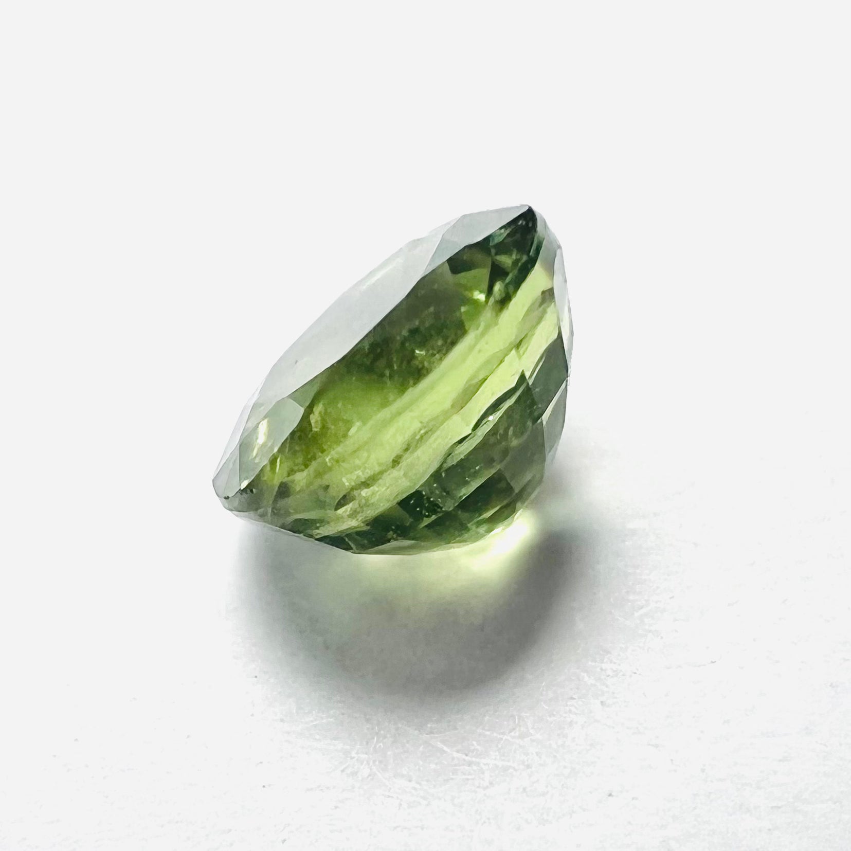 1CTW Loose Round Green Sapphire 5.53x3.98mm Earth mined Gemstone