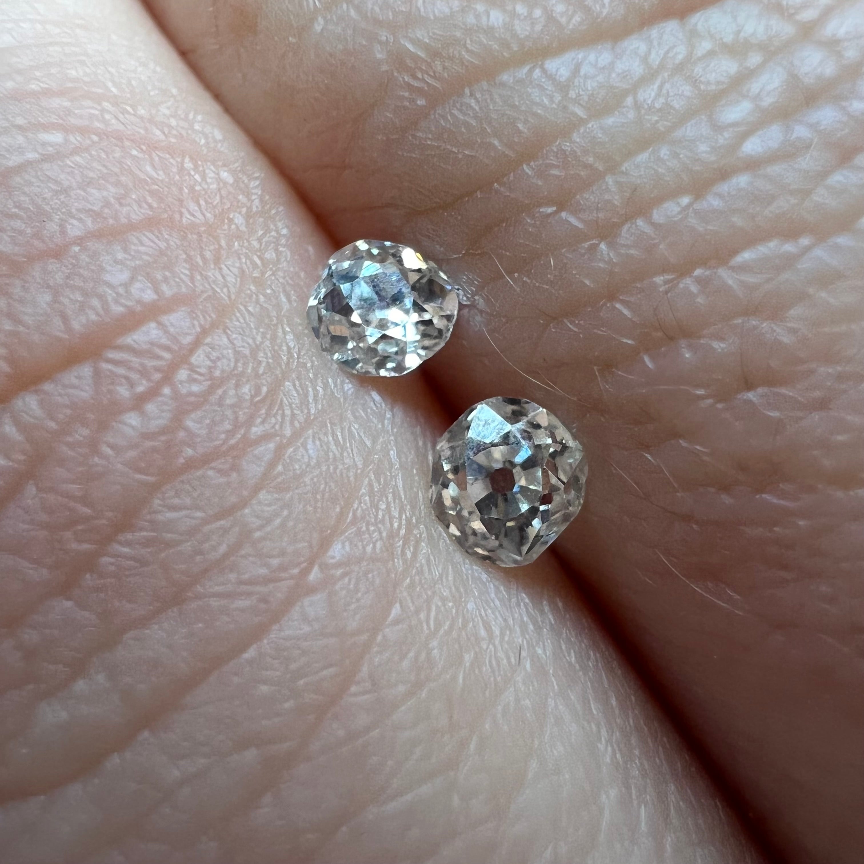 .39ctw Old Mine Cut Diamond K VS2 4mm Natural Earth mined