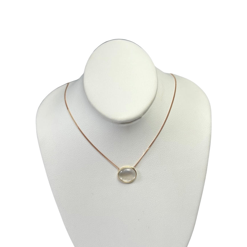 Moonstone 18" 14K Rose Gold Necklace