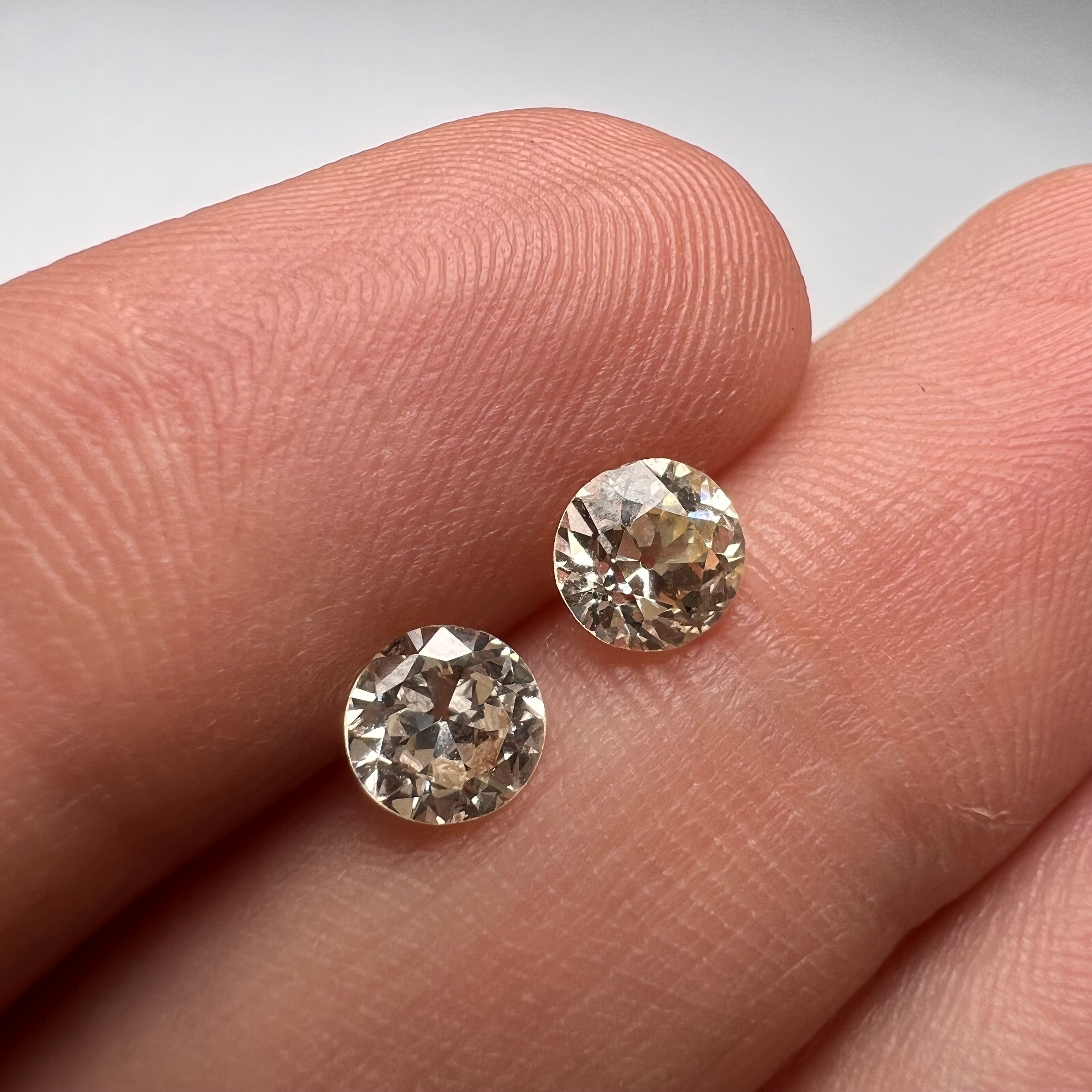 1CTW Old Mine Cut Diamond K/M VS1 5mm Natural Earth mined