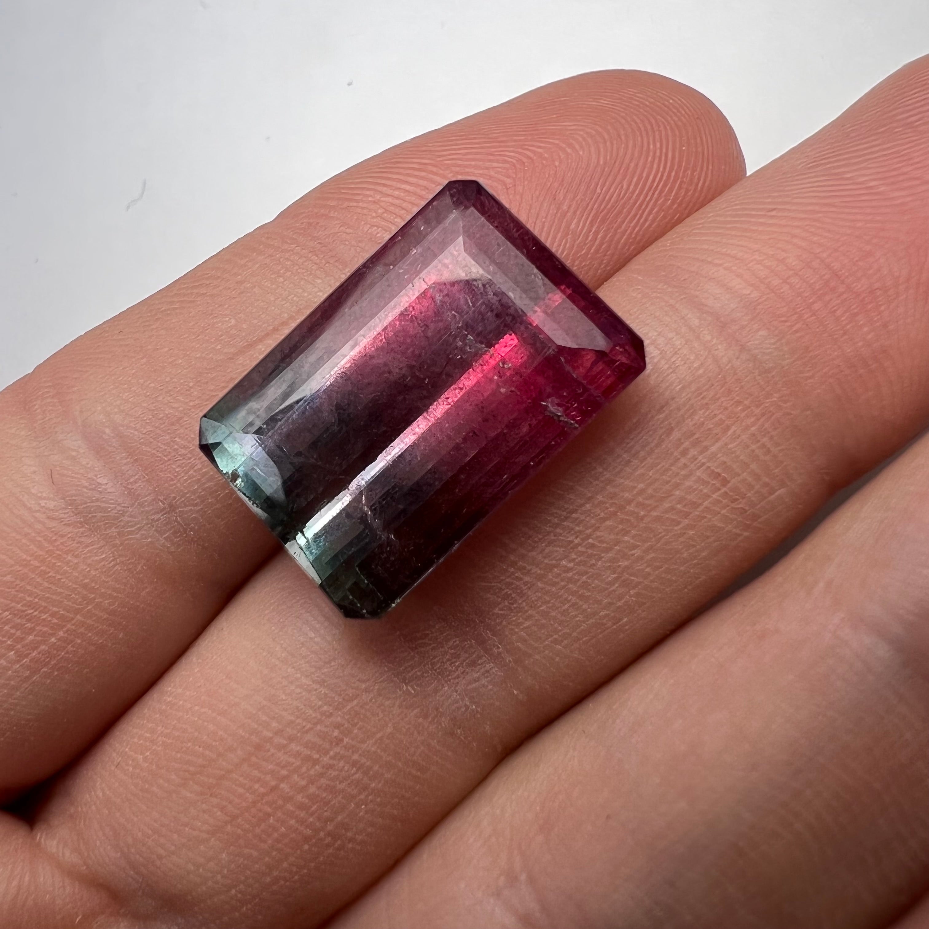 19.12CTW Natural Emerald Cut Tourmaline 19.16x13.23mm Earth mined Gemstone