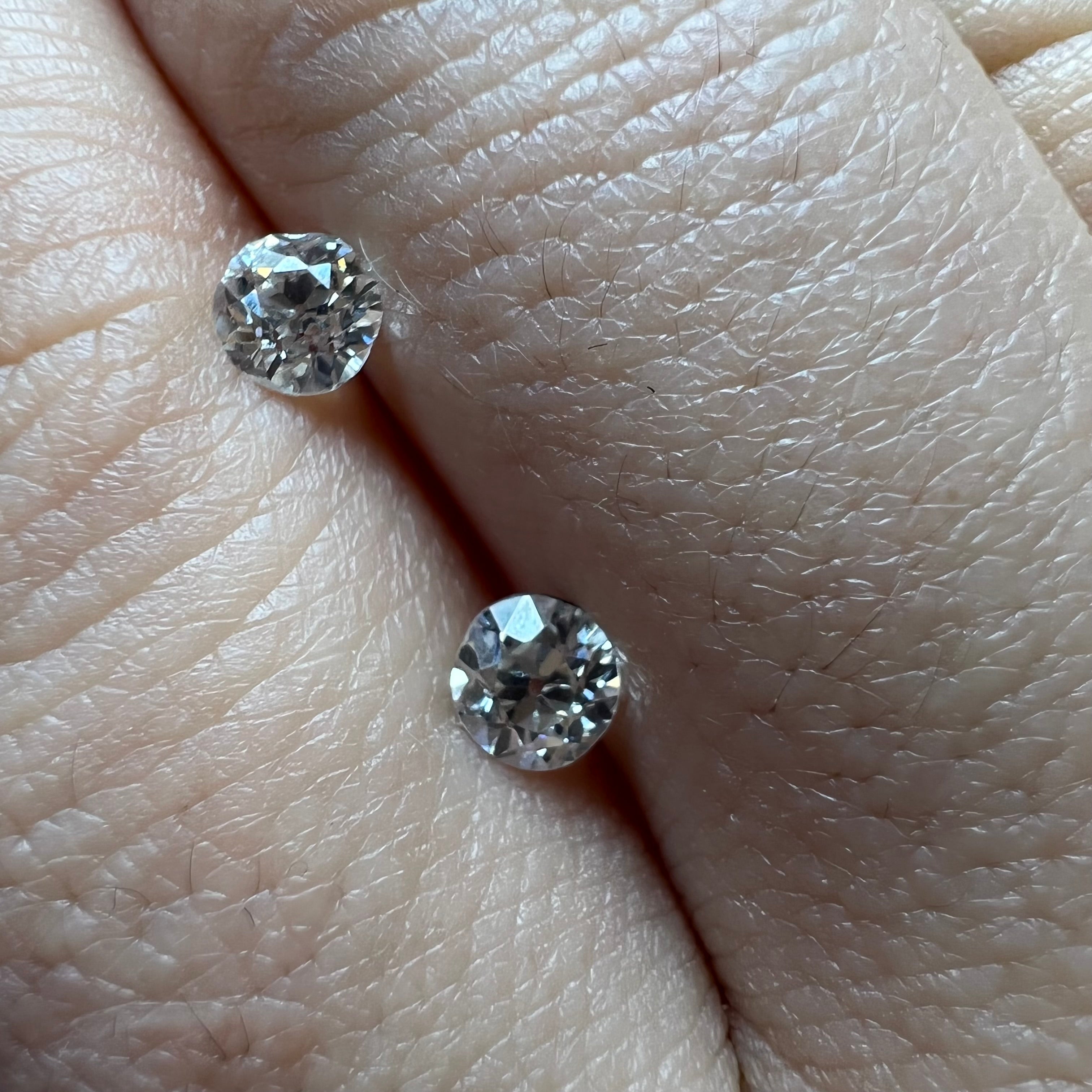 .71CTW Old Mine Cut Diamond H/I VS2 4.5mm Natural Earth mined