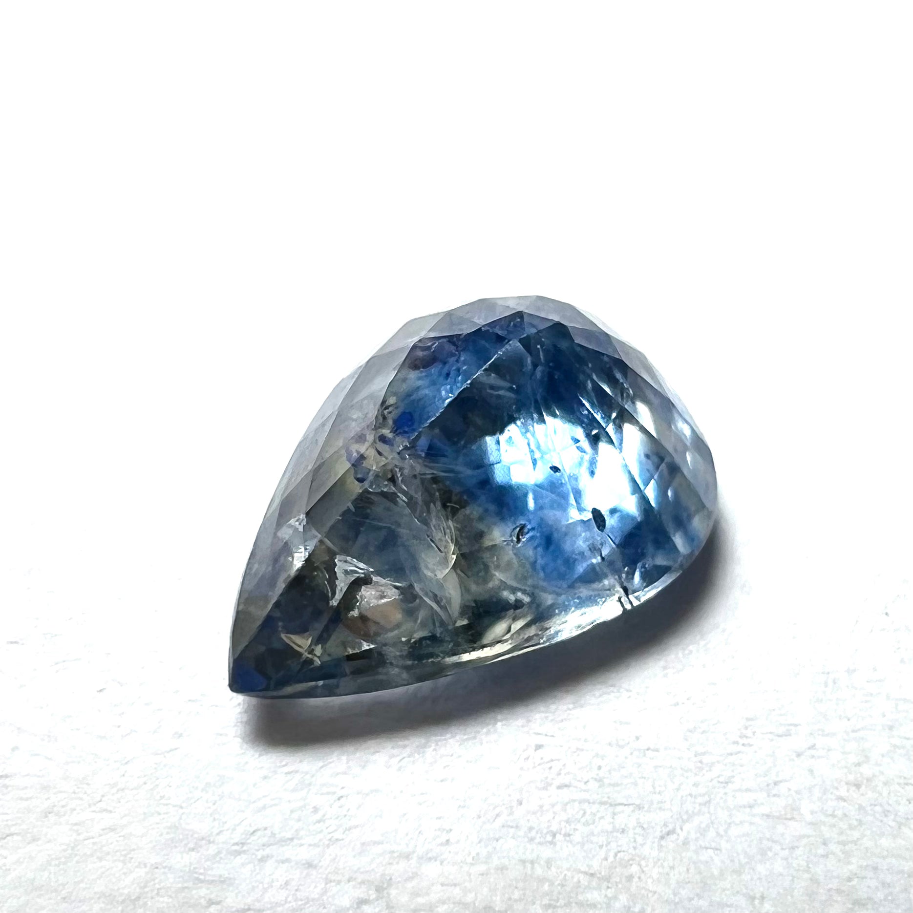 1CTW Loose Blue Pear Sapphire 7.2x5x3mm Earth mined Gemstone