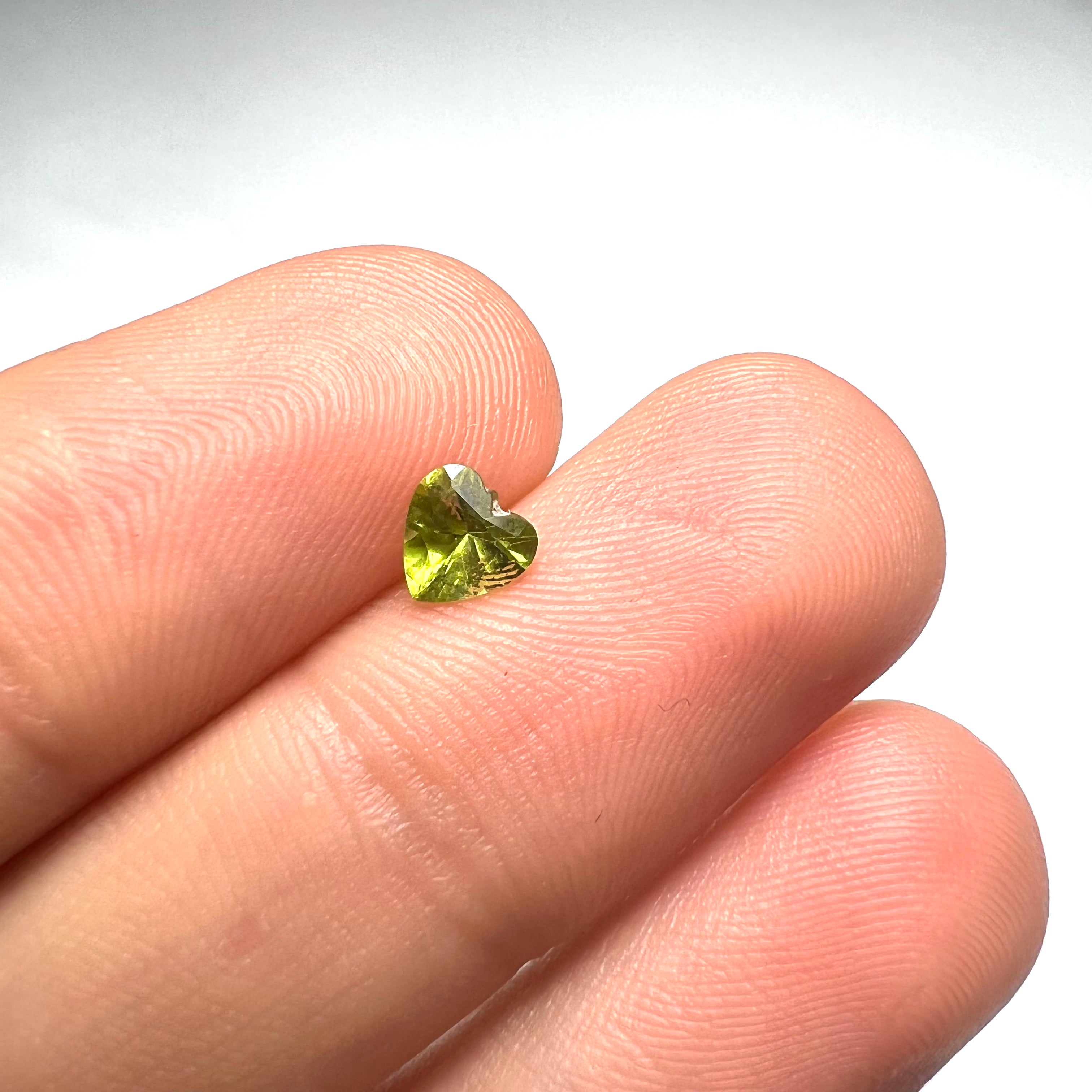 .45CT Loose Natural Heart Cut Peridot 5x3mm Earth mined Gemstone
