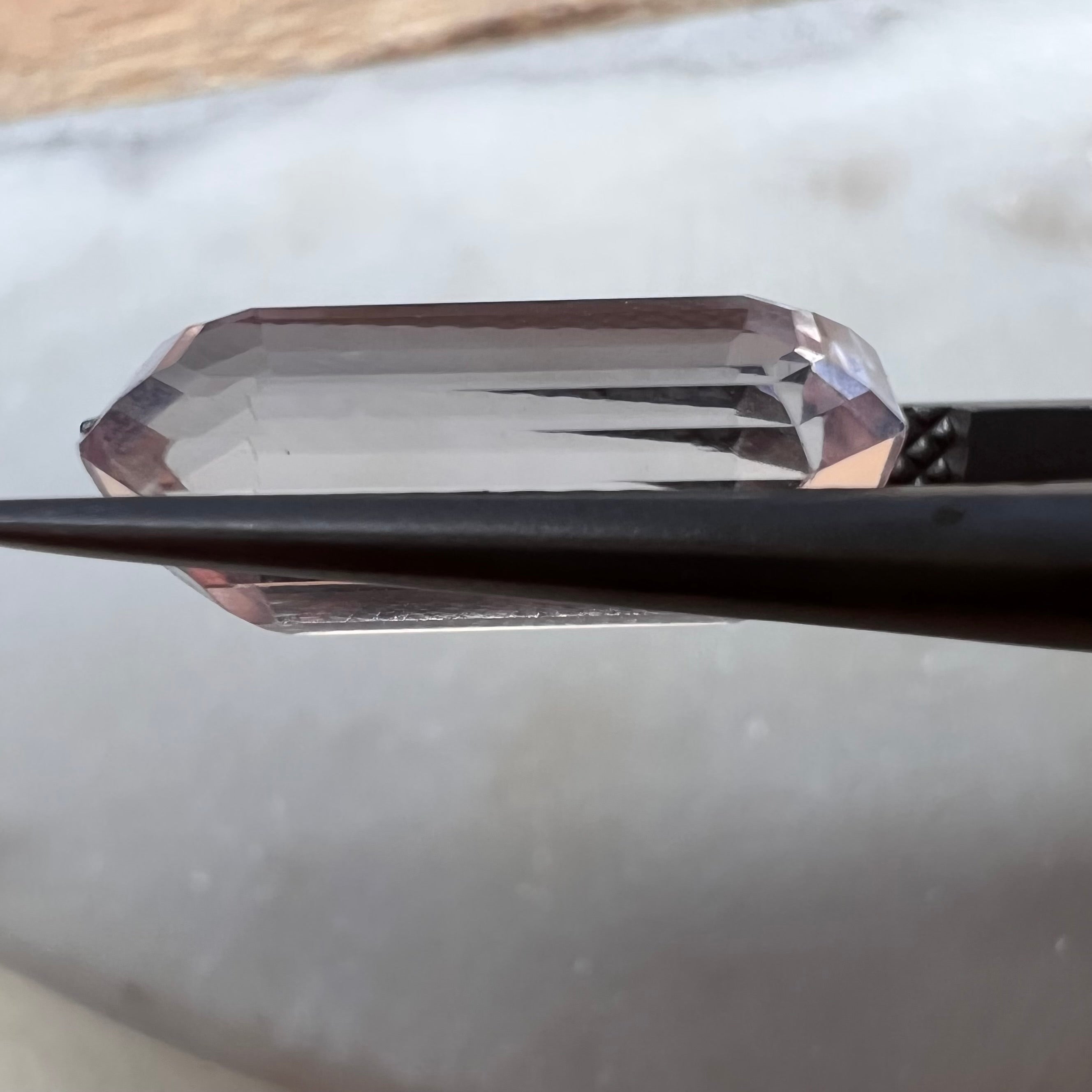 6.38CTW Natural Emerald Cut Kunzite 14.32x7.61mm Earth mined Gemstone