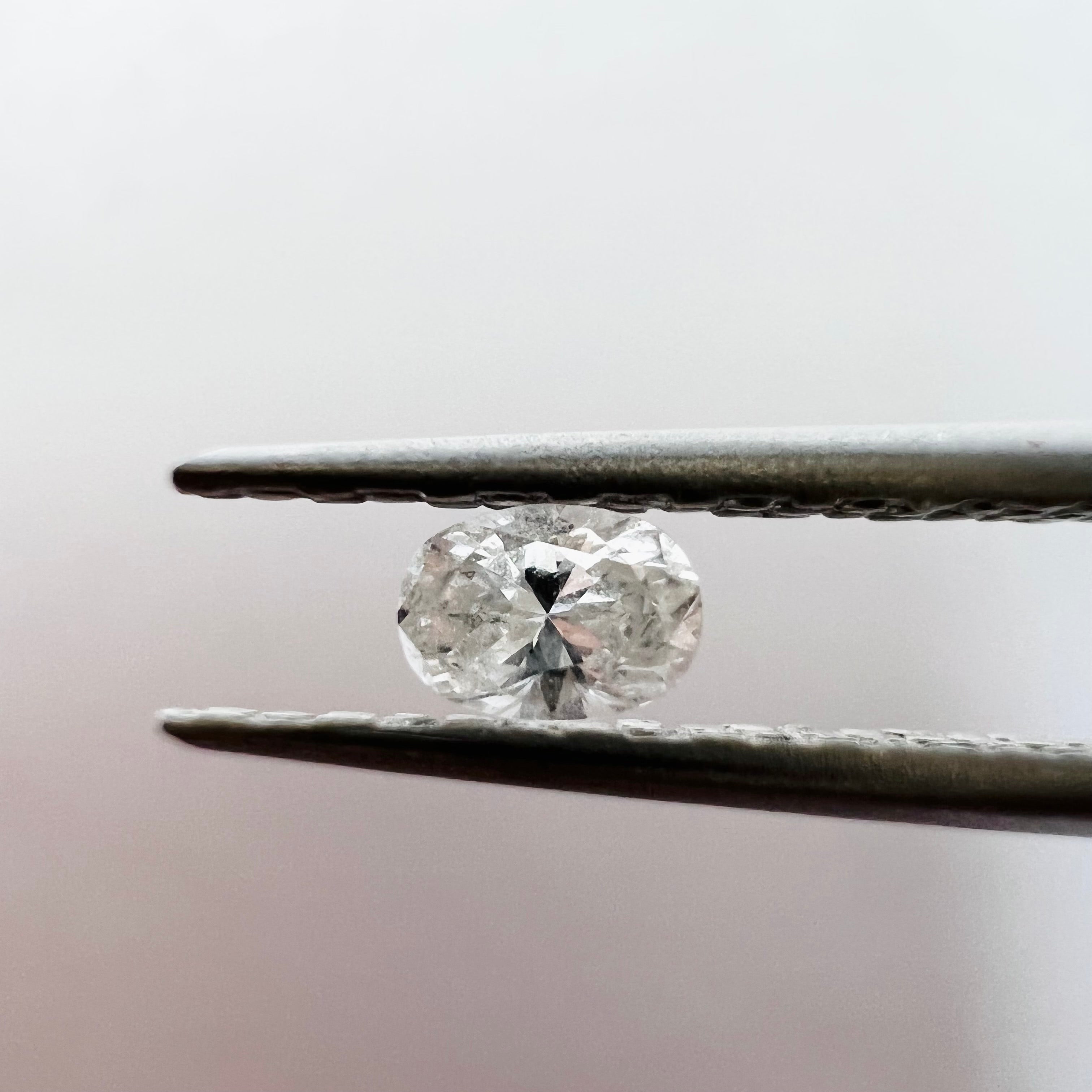 .09CT Oval Diamond H VS2 3.41x2.41x1.54mm Natural Earth mine