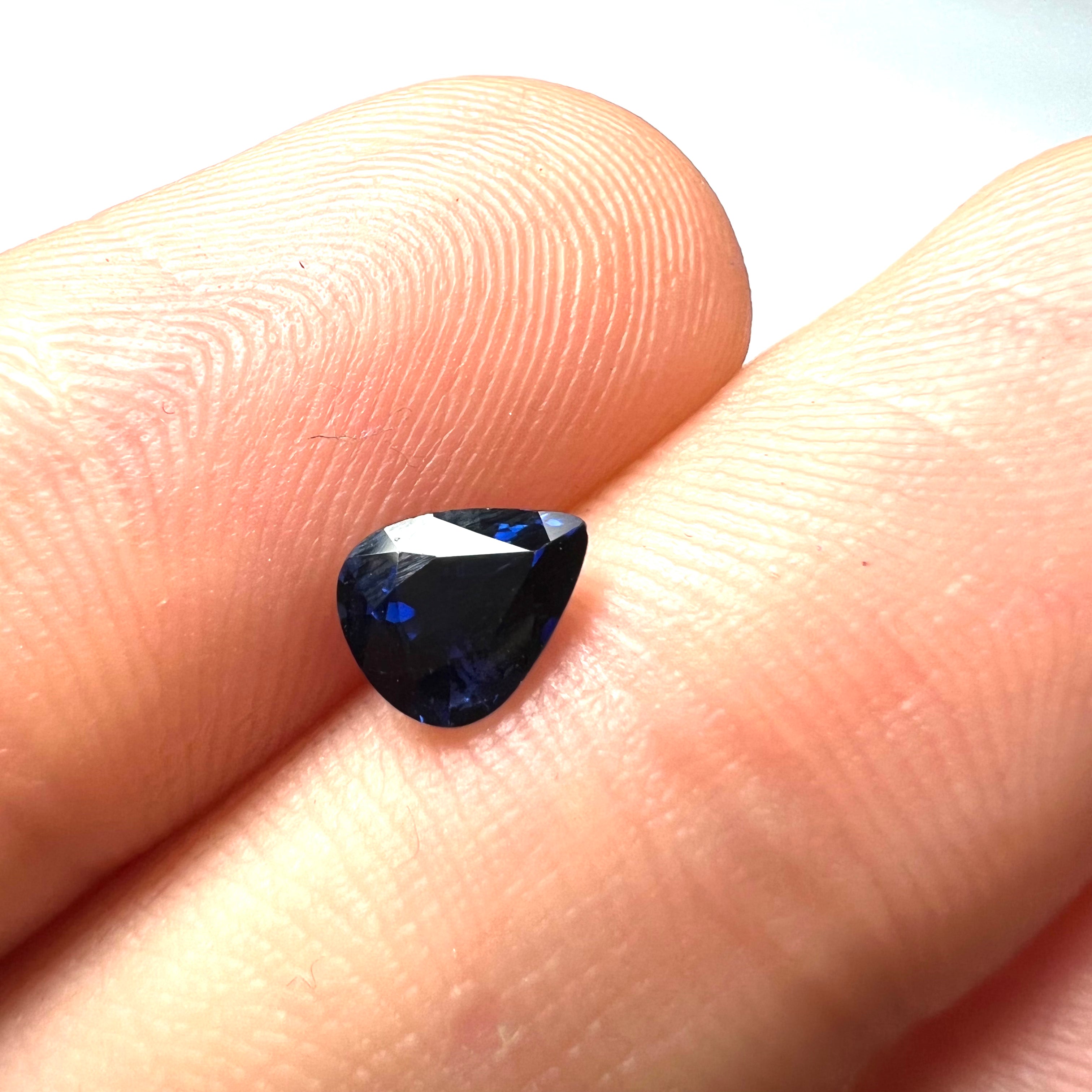 .78CT Loose Blue Pear Sapphire 6x5x3mm Earth mined Gemstone