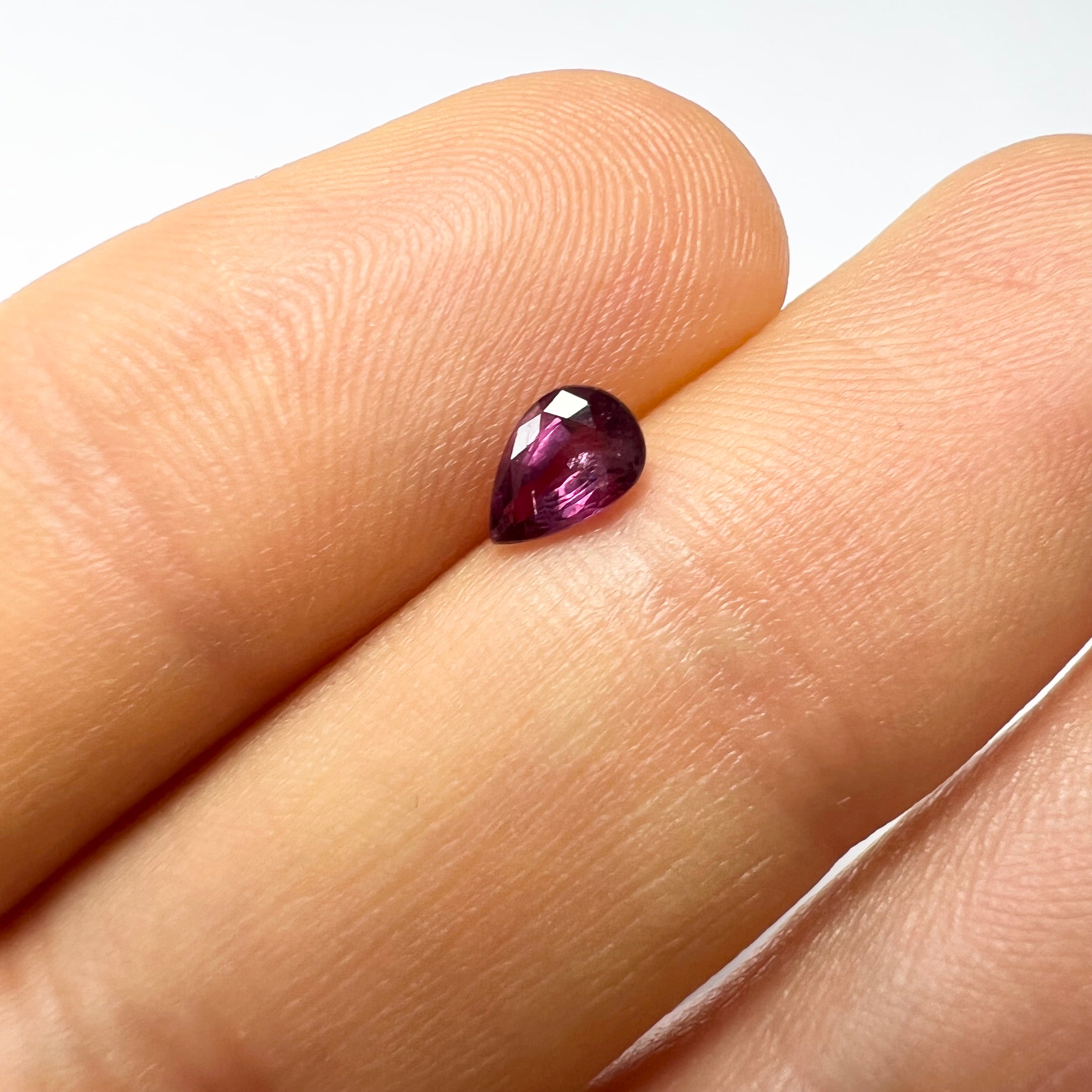 .56CT Loose Natural Pear Ruby 5.90x3.99x2.72mm Earth mined Gemstone