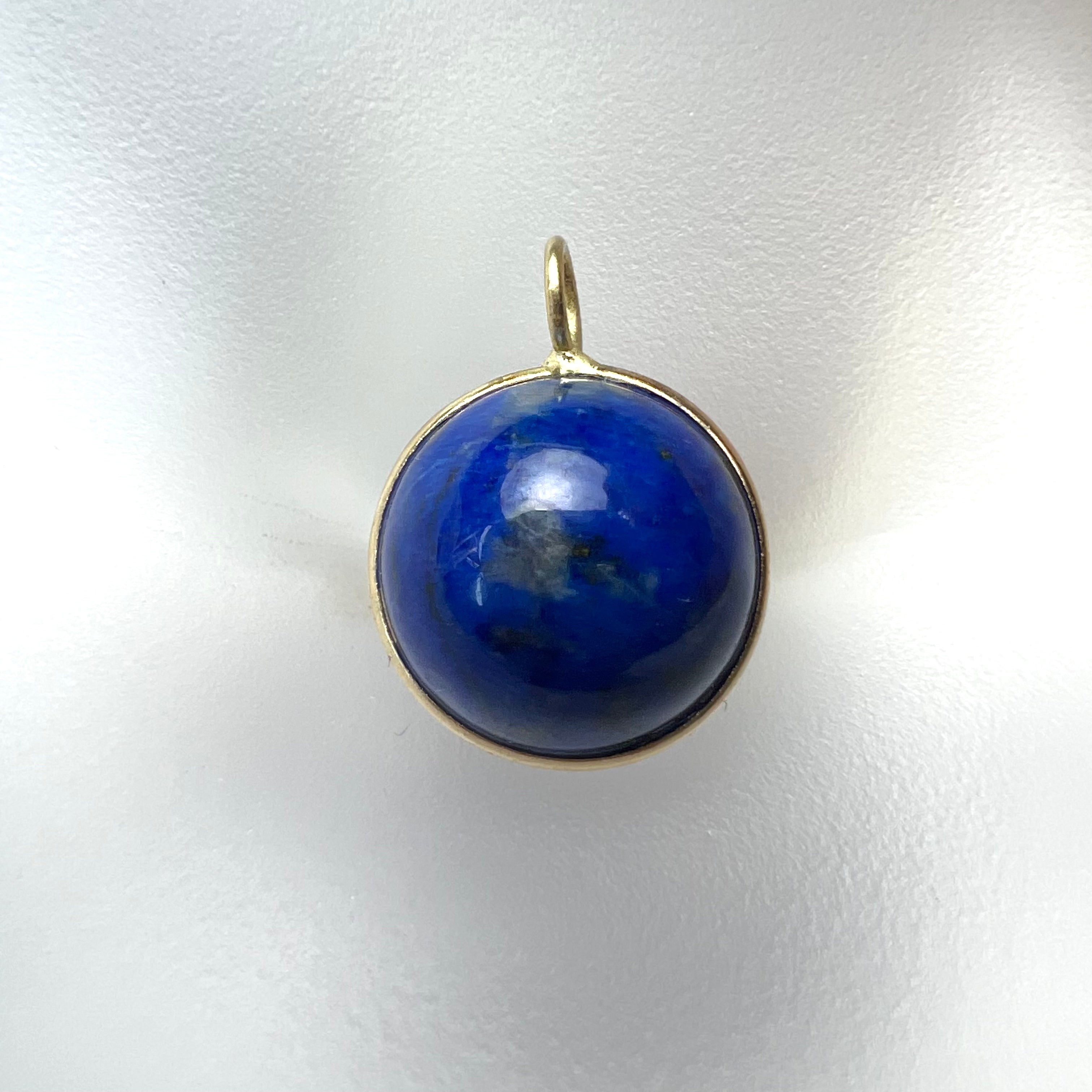 14k Lapis Yellow Gold Pendant Charm 17x12mm