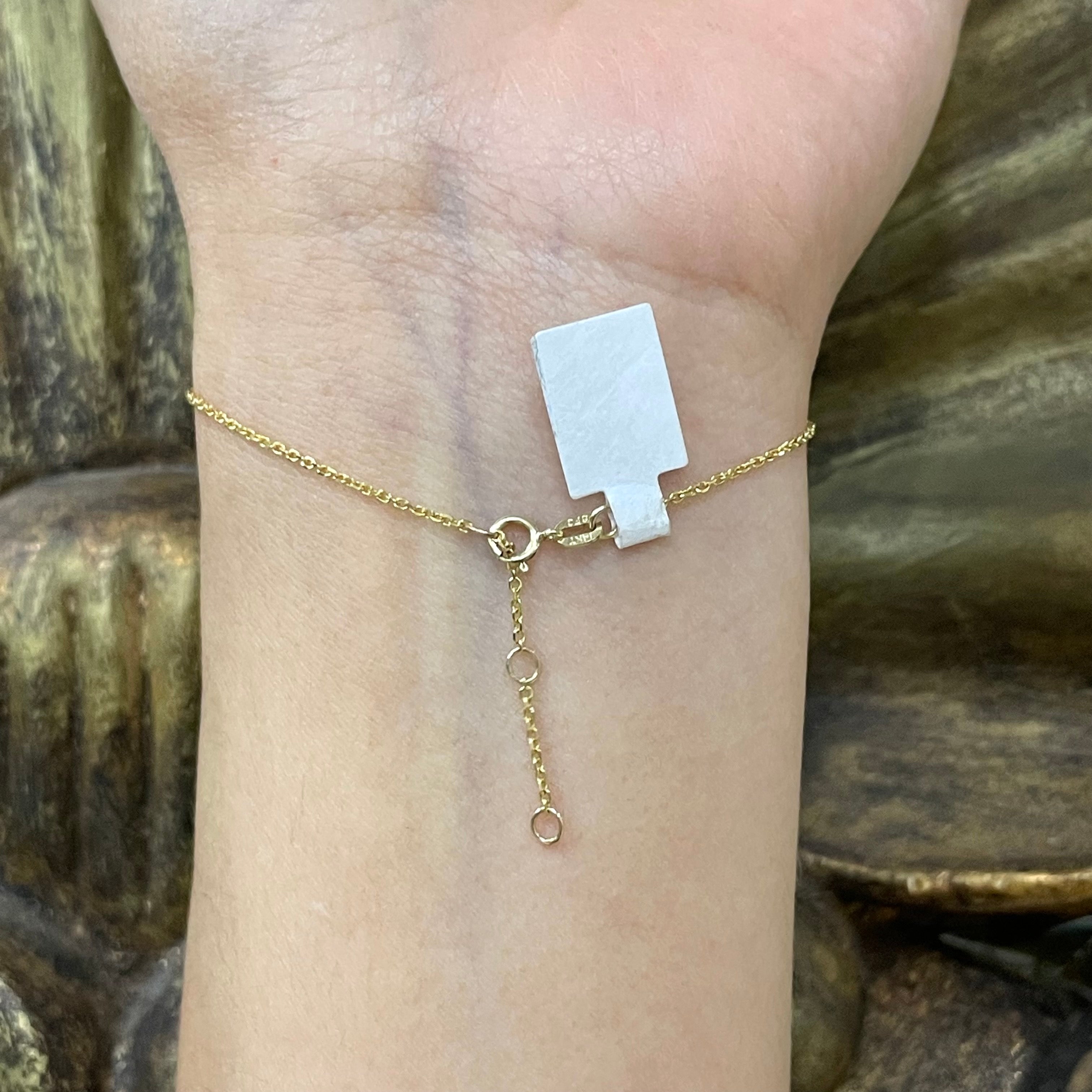 Multi-color Sapphires HandChain in solid 14k Yellow Gold