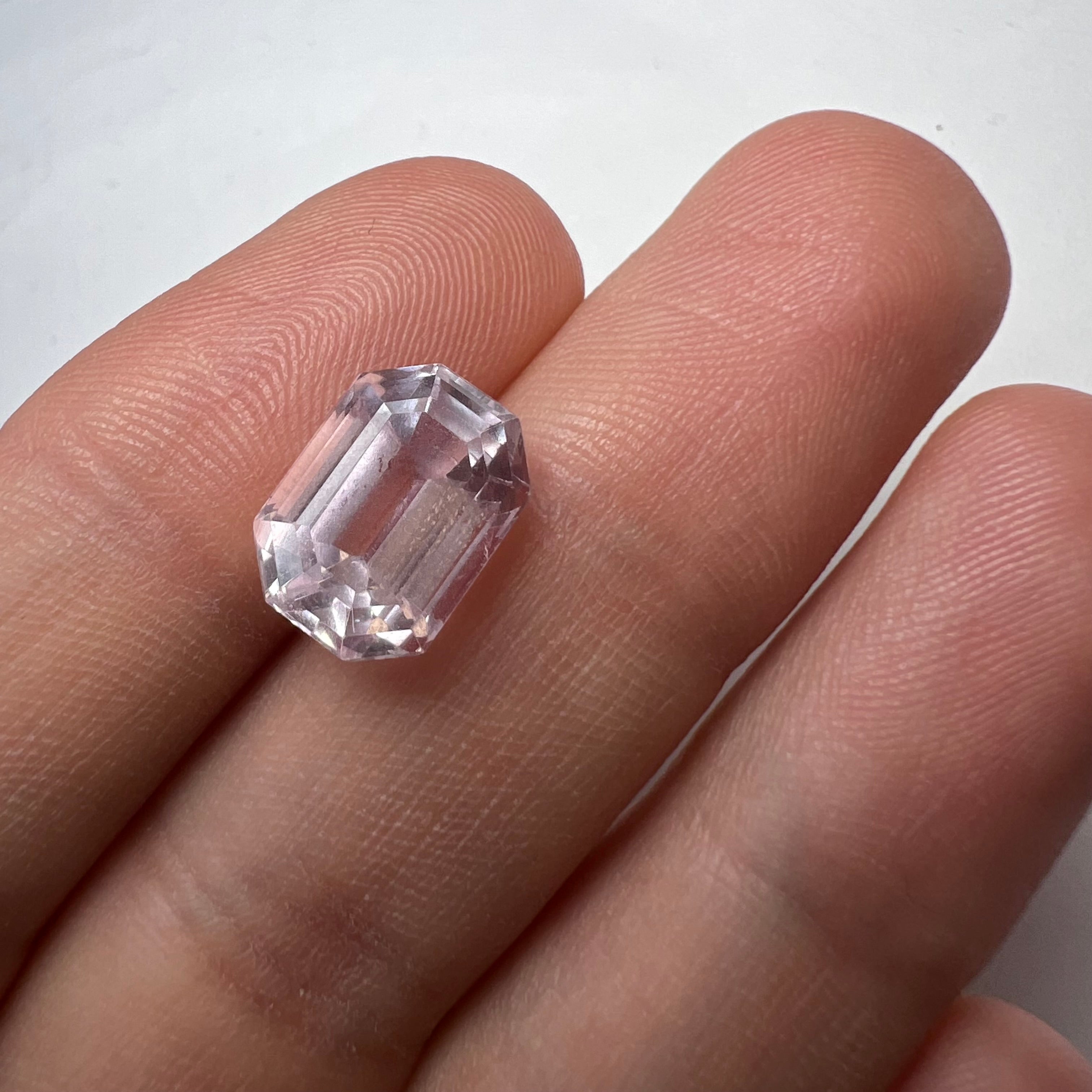 6.10CTW Natural Emerald Cut Kunzite 12.13x8.63mm Earth mined Gemstone