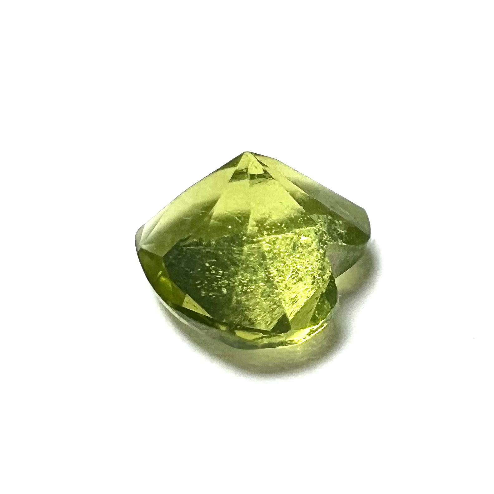 .46CT Loose Natural Heart Cut Peridot 5.1x5x3mm Earth mined Gemstone