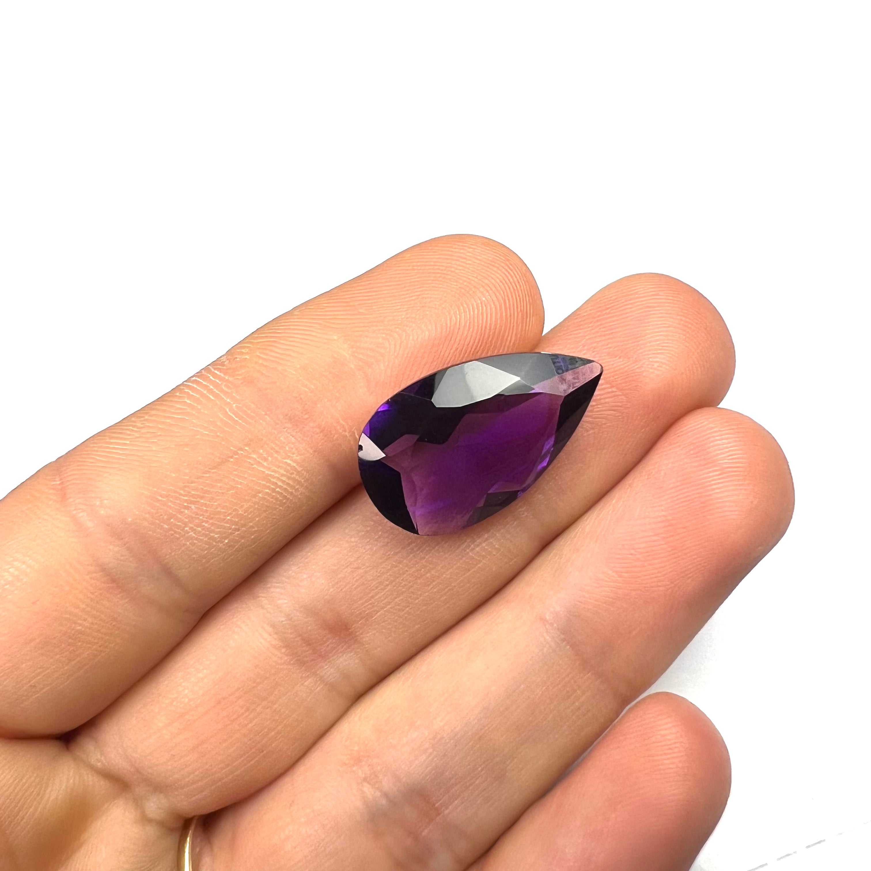 10.6CTW Loose Natural Pear Cut Amethyst 22x12x7mm Earth mined Gemstone