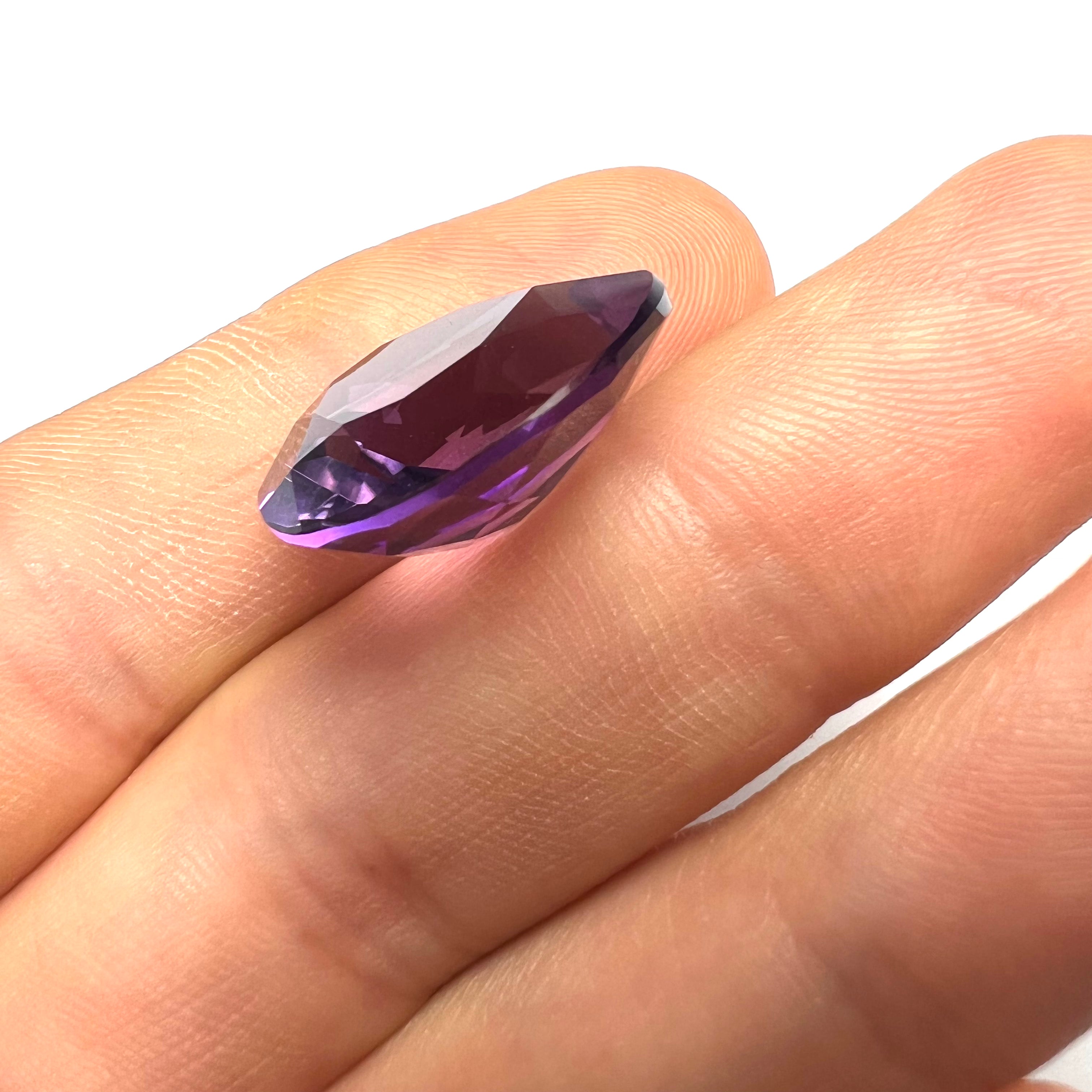 15.28CTW Loose Natural Pear Cut Amethyst 18.99x17.64x8.77mm Earth mined Gemstone