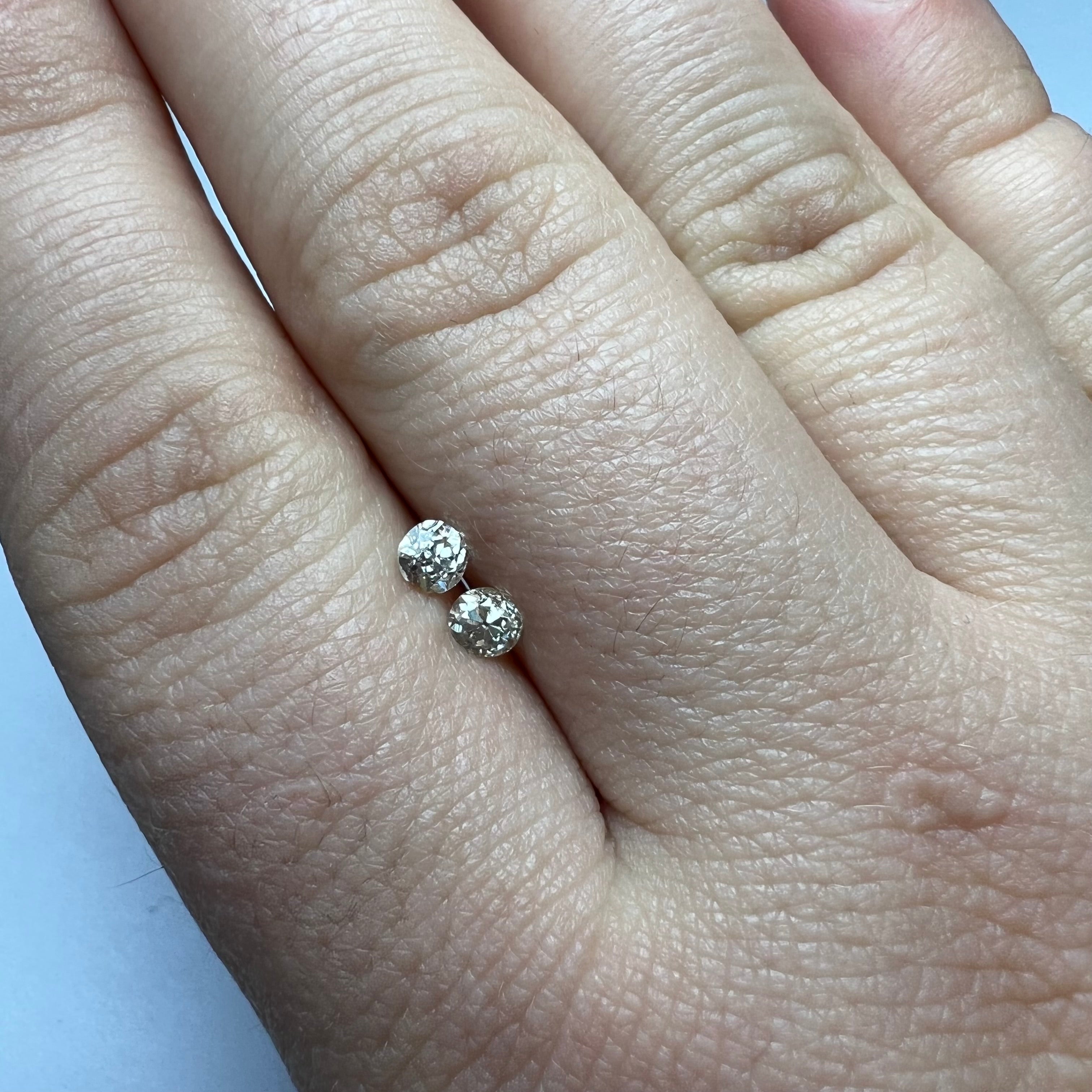 .42ctw Old Mine Cut Diamond K/L VS2,I1 3.8mm Natural Earth mined